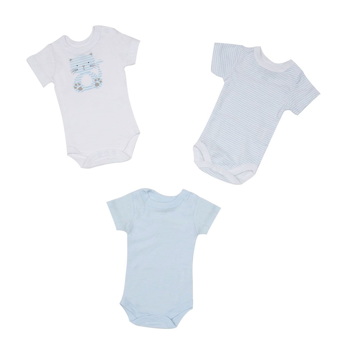 Mawi pack x3 body manica corta gattino - Mawi