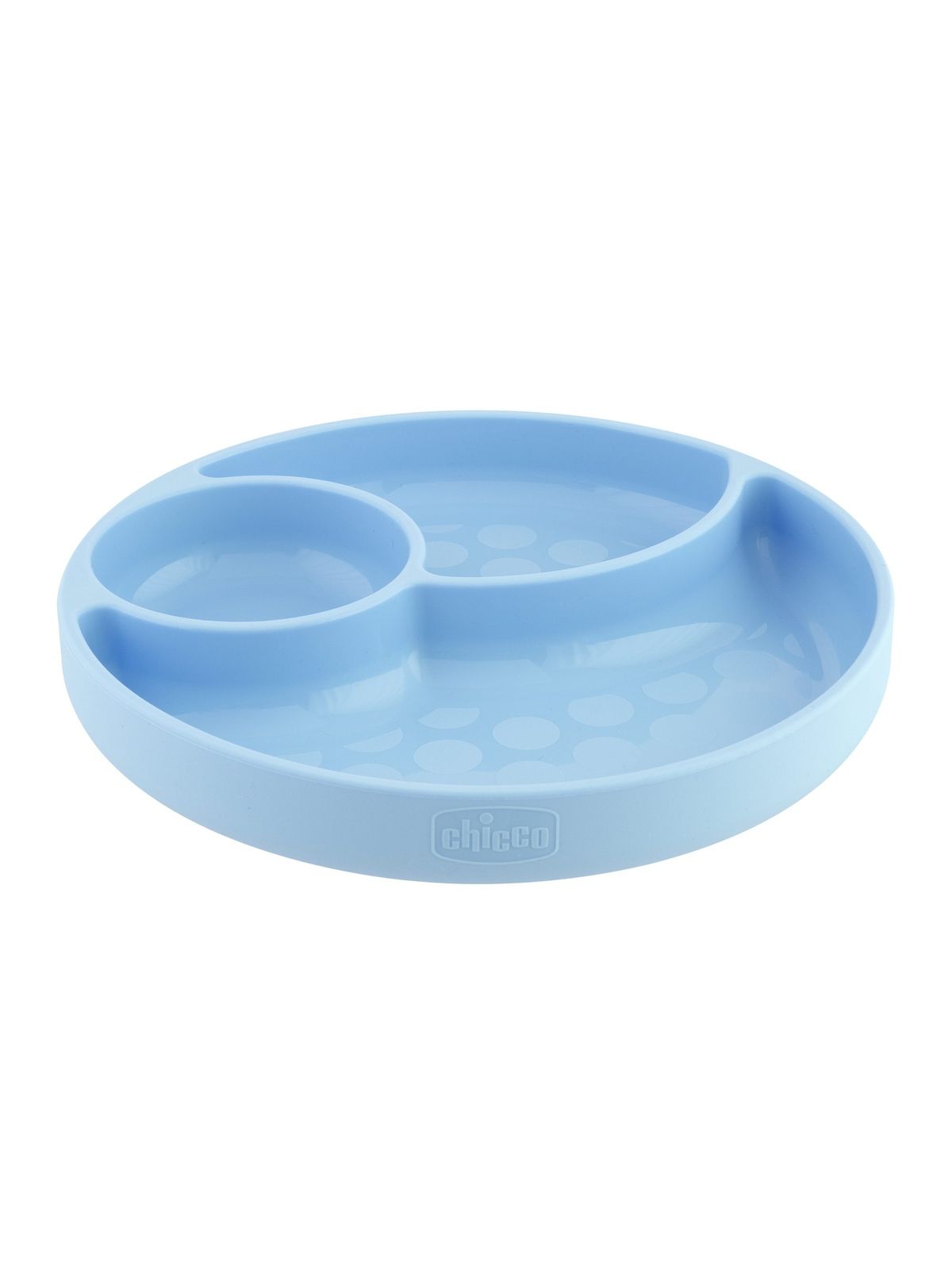 Chicco piatto porzionato silicone blu 12m+ - Chicco