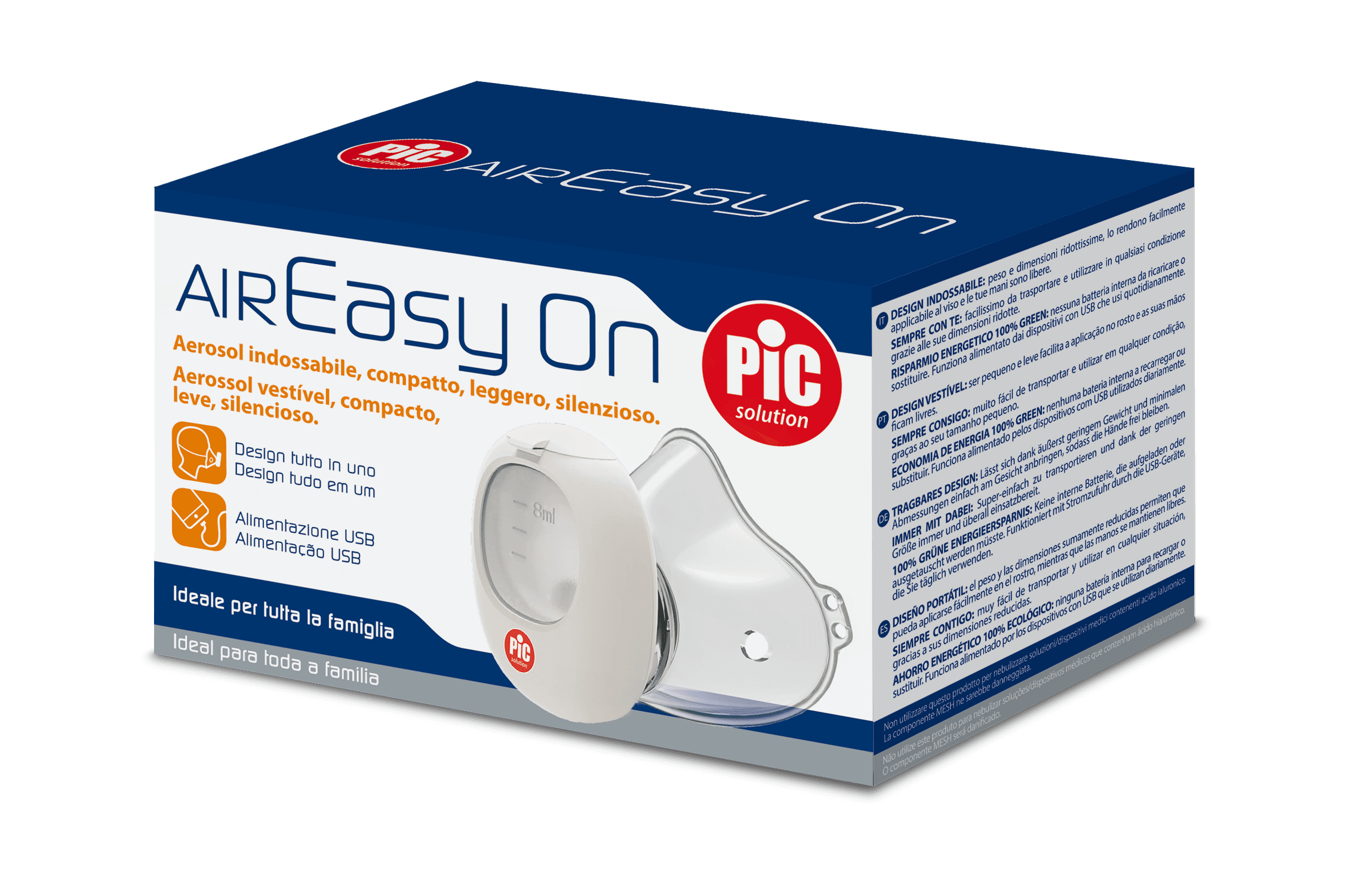 Pic aerosol aireasy on mesh - Pic