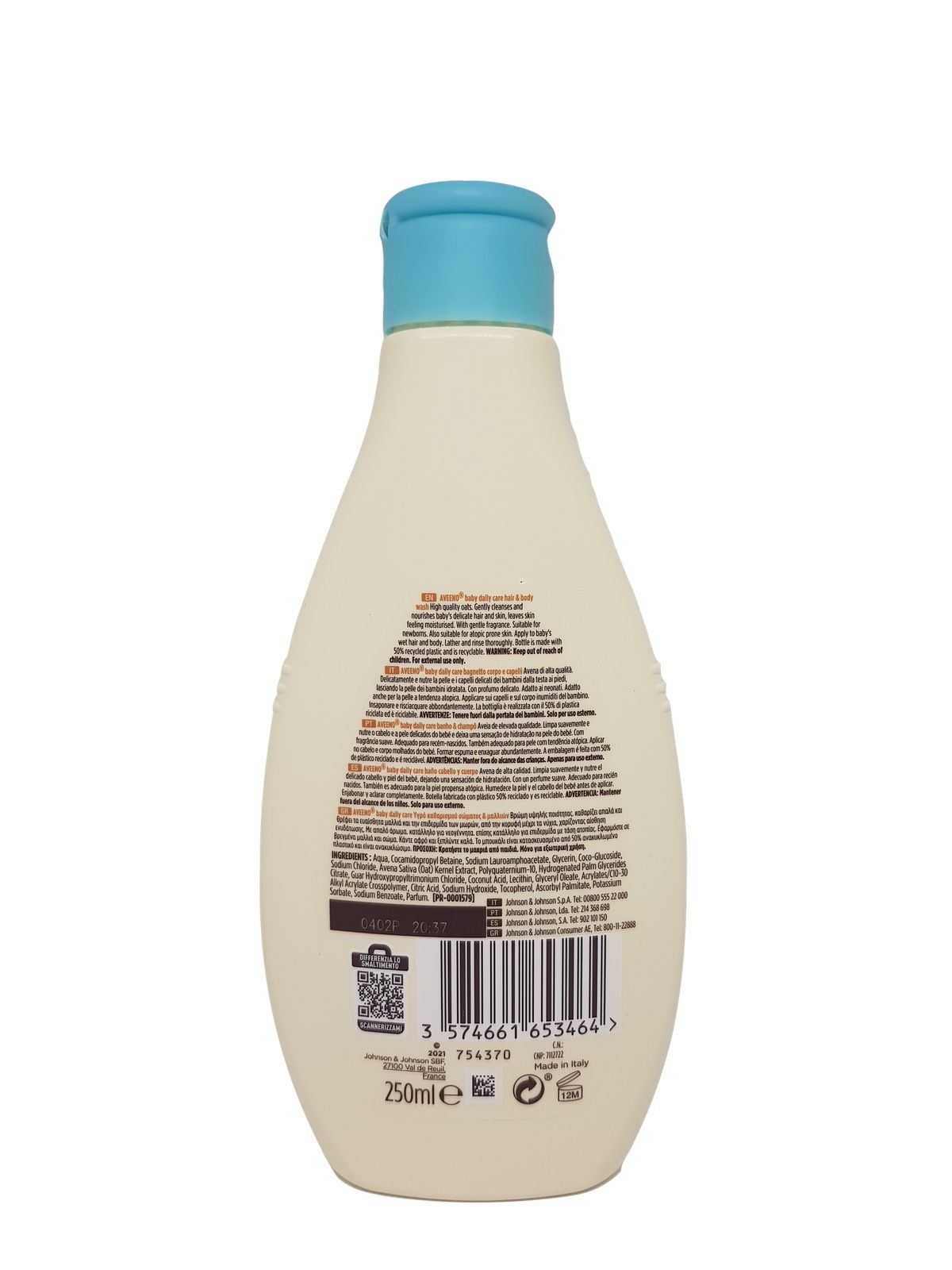 Aveeno baby bagnetto testa piedi 250ml - Aveeno