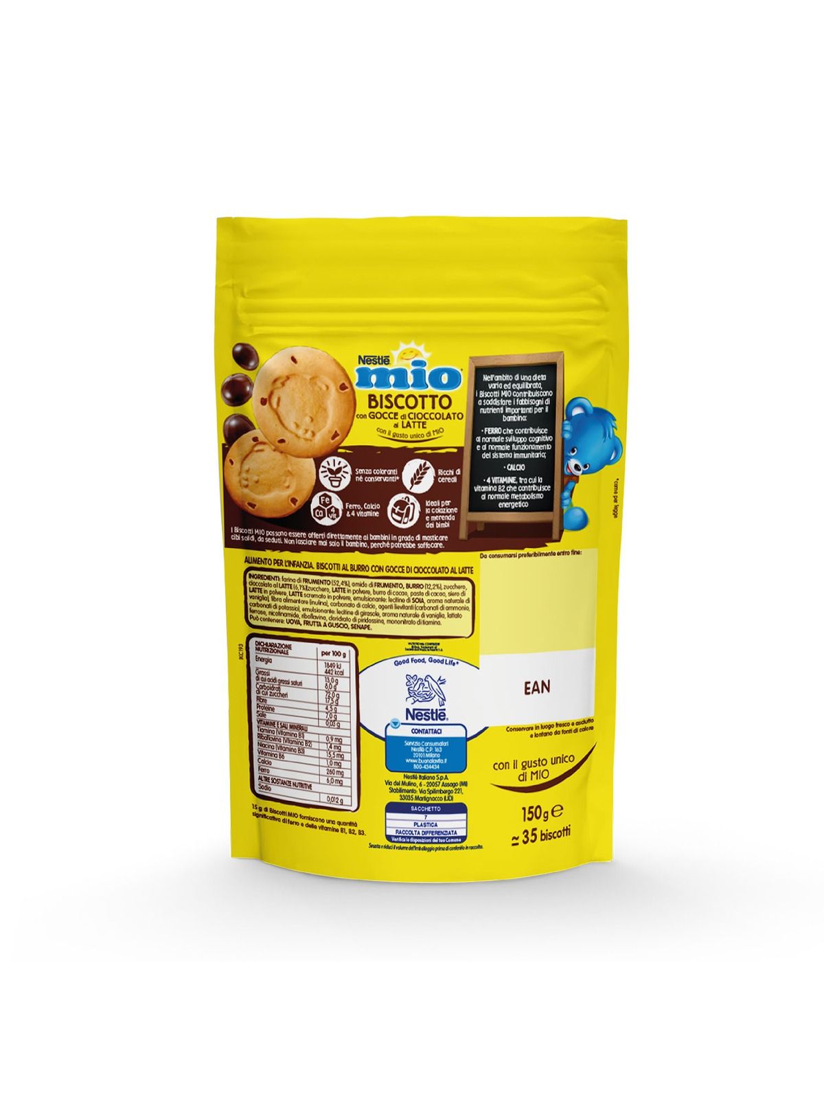 Nestle' mio biscotto gocce di cioccolato - Nestlé Mio