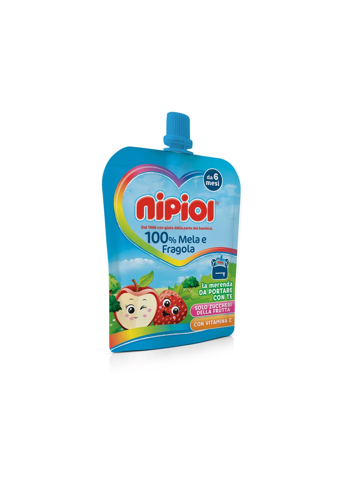 Nipiol - pouches mela fragola 85 gr - Nipiol