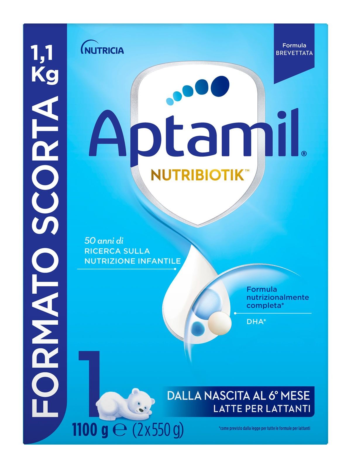 Aptamil - nutrobiotik 1 latte di partenza in polvere 1100gr - Aptamil