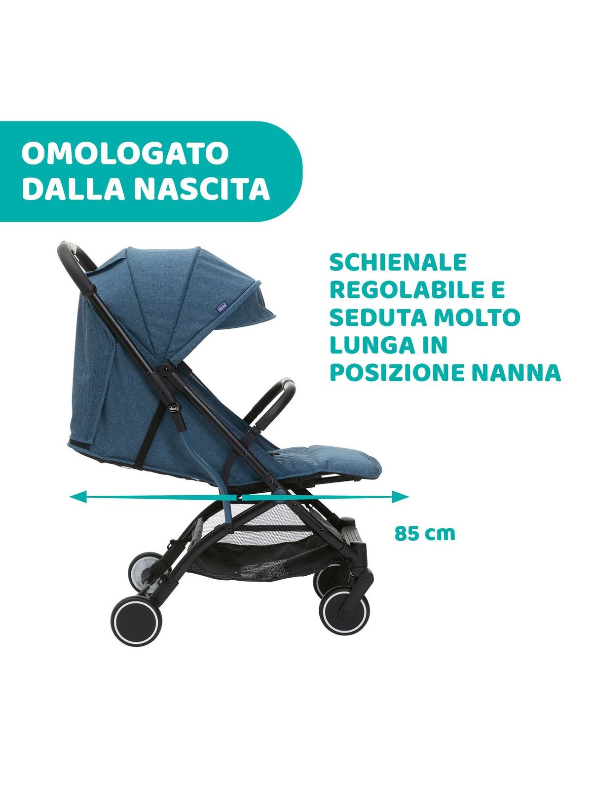Passeggino trolley me calypso blue - Chicco