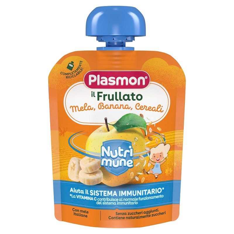 Plasmon il frullato mela, banana, cereali - 85g - Plasmon