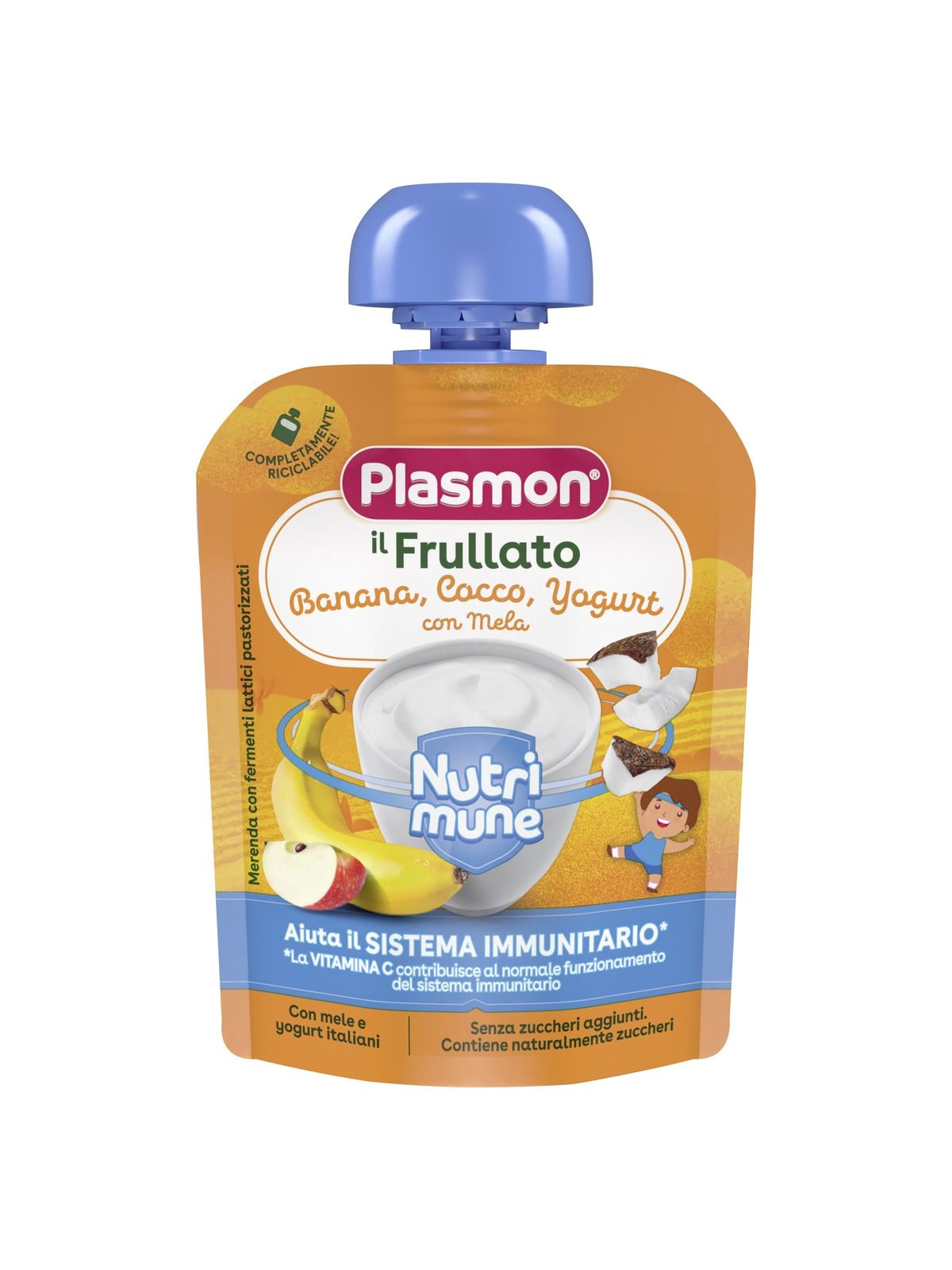 Plasmon il frullato banana, cocco, yogurt con mela - 85 g - Plasmon