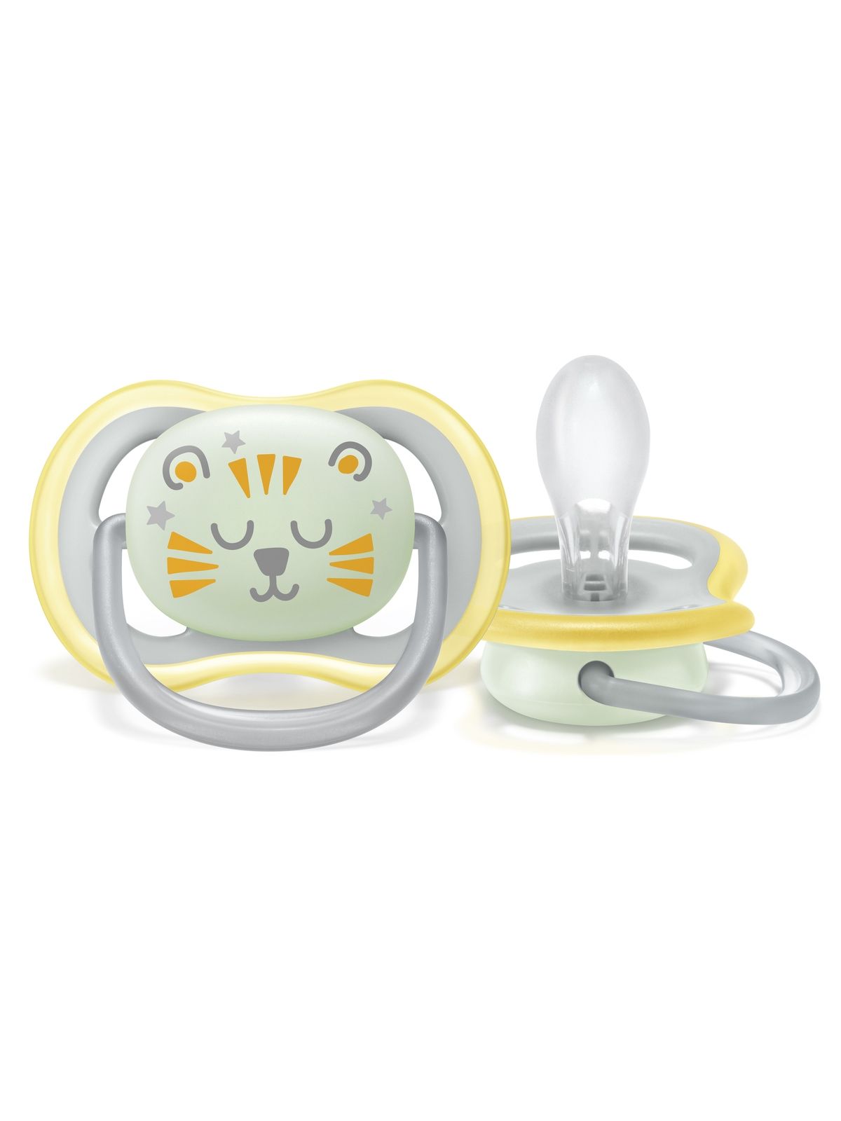 Avent -  2 succhietti ultra air night 18m+ no deco neutro - Avent