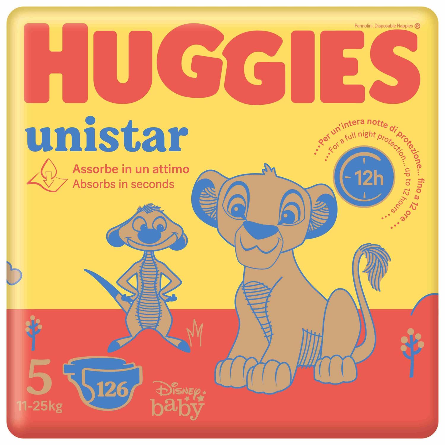 Huggies unistar mega pack tg.5 126 (42x3) pezzi - Huggies
