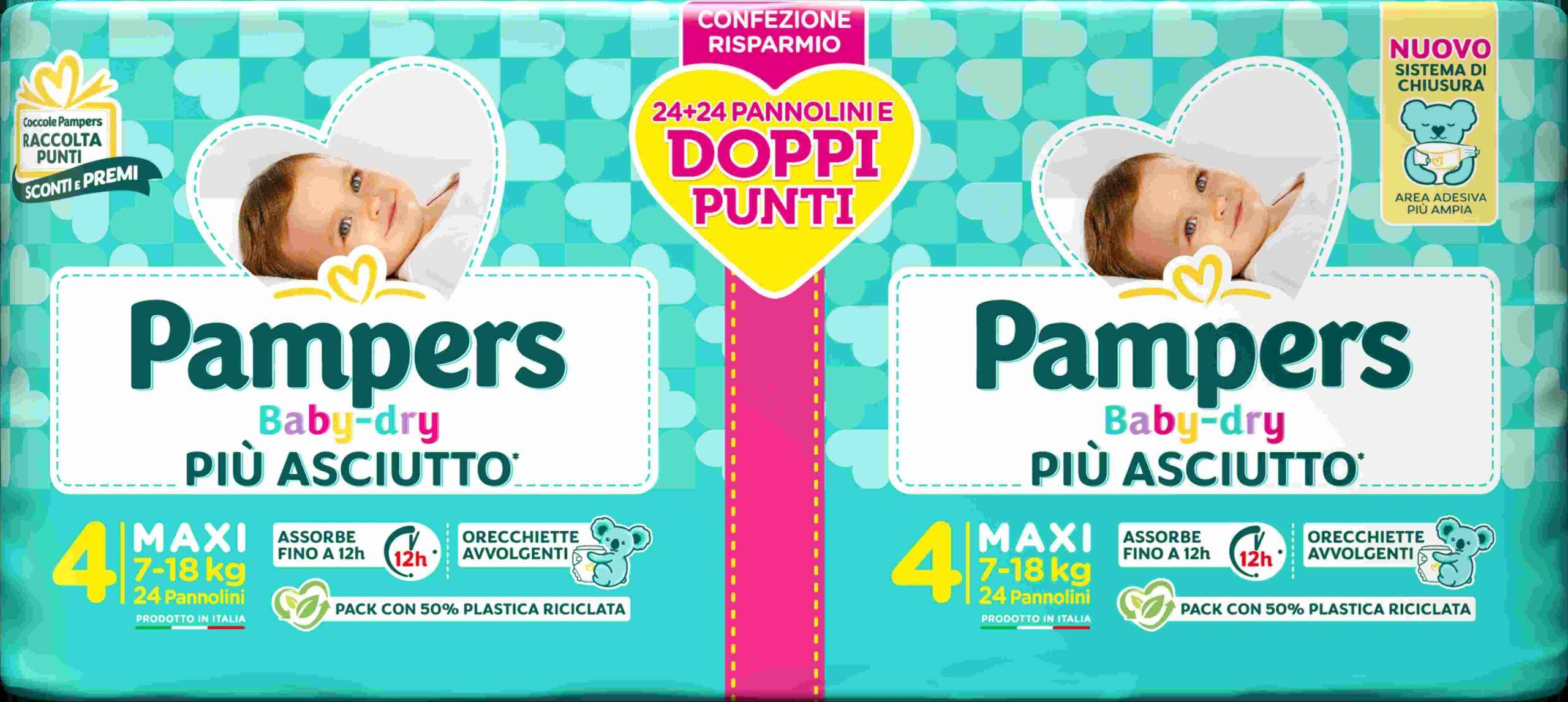 Pampers baby-dry tg.4 maxi 7-18kg - 24+24 pz - Catalogo Pampers