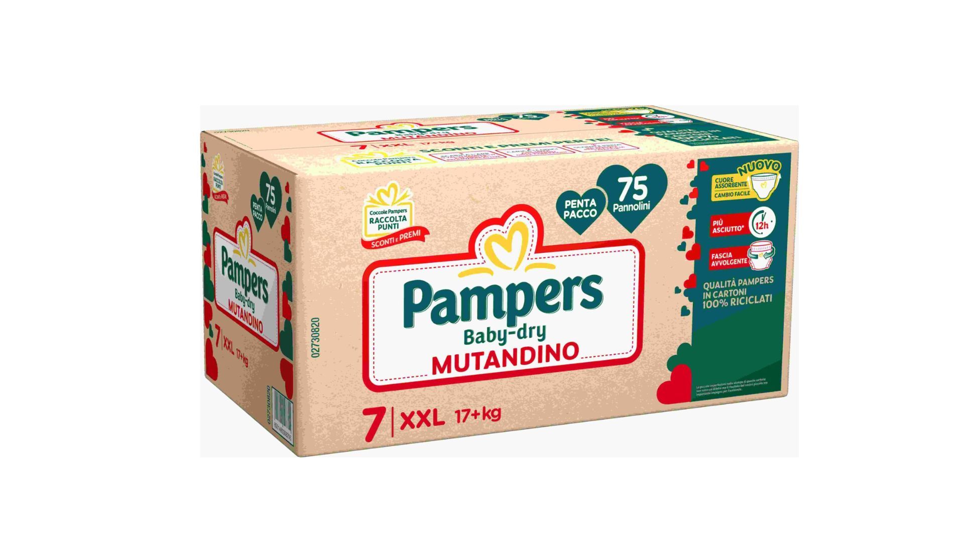 Pampers baby-dry mutandino penta xxl 75 pz - Catalogo Pampers