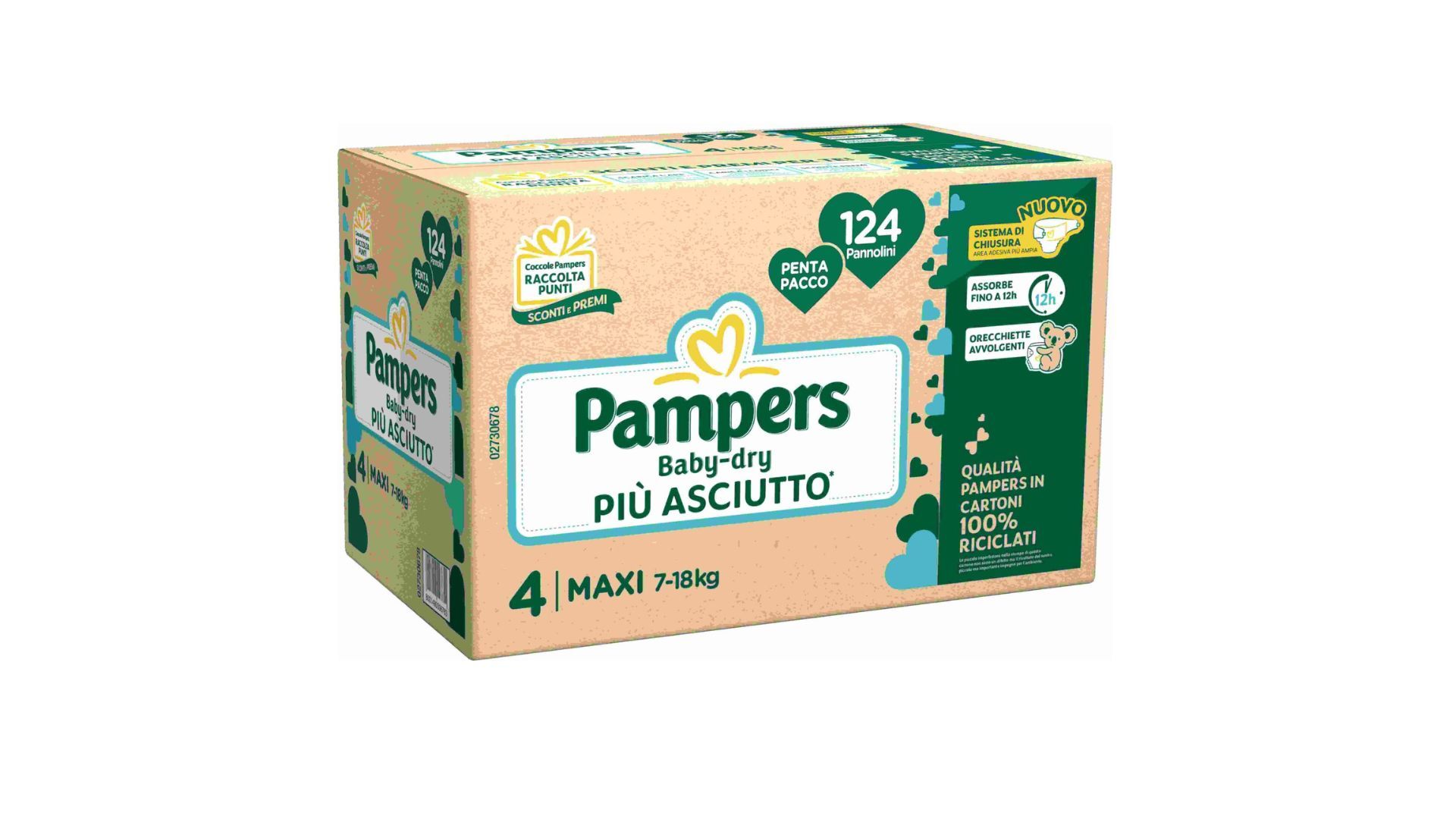 Pampers baby-dry penta maxi 124 pz - Catalogo Pampers