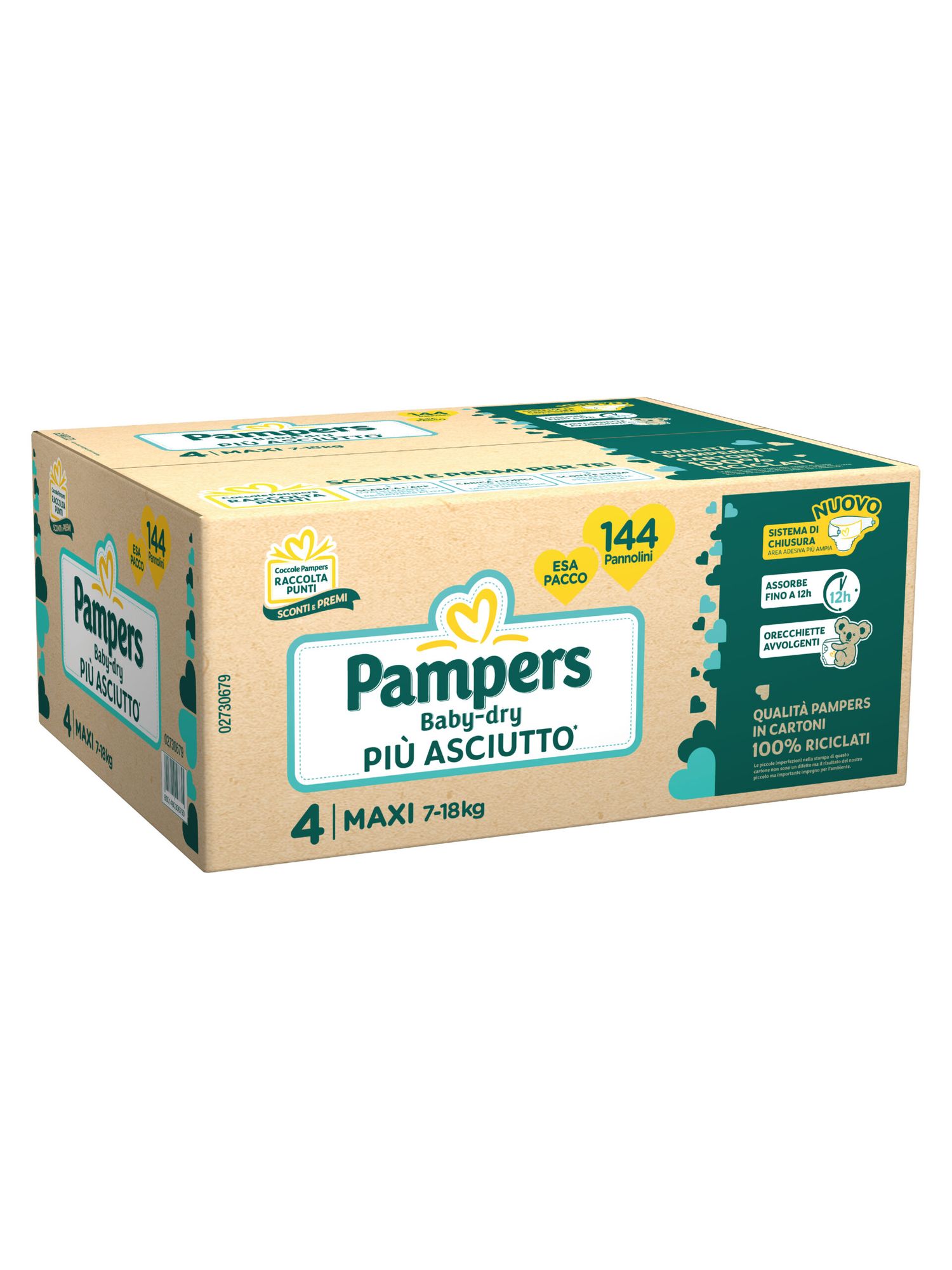 Pampers baby-dry esa maxi 144 pz - Catalogo Pampers
