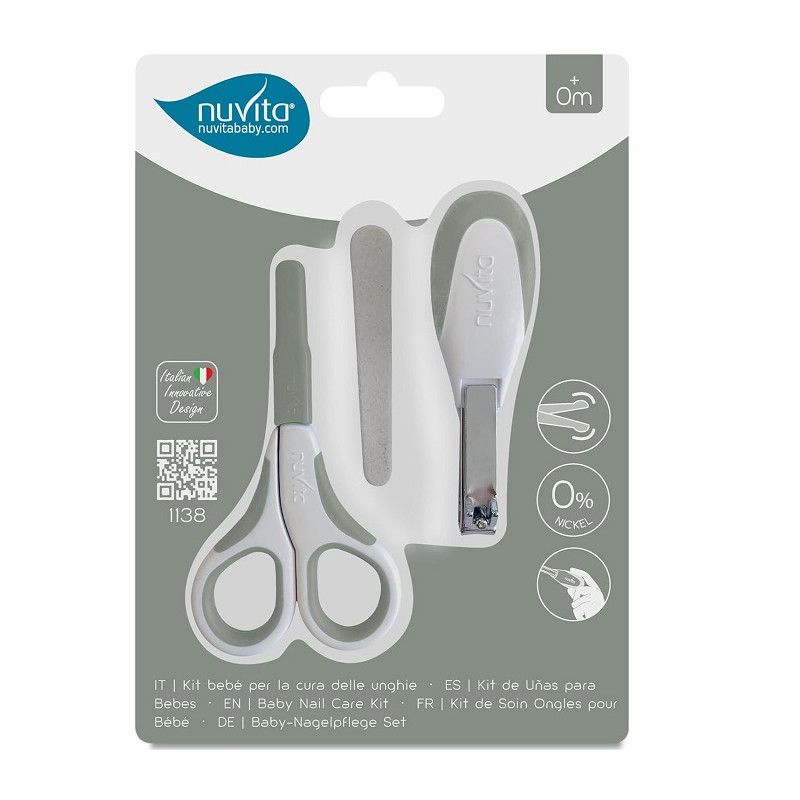 Baby kit per la cura delle unghie - 1138 sage green - Nuvita