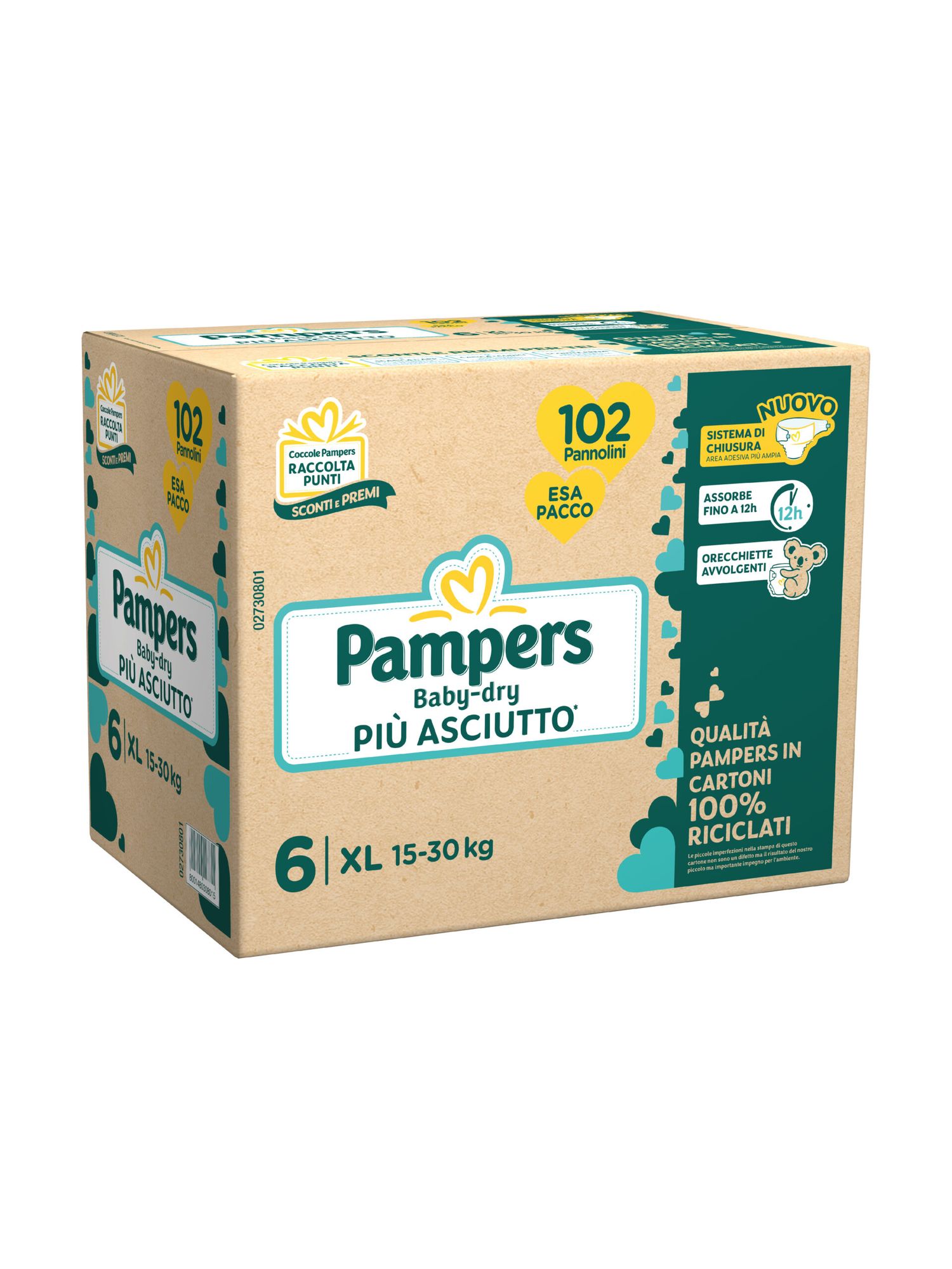 Pampers baby-dry esa  xl 102 pz - Catalogo Pampers