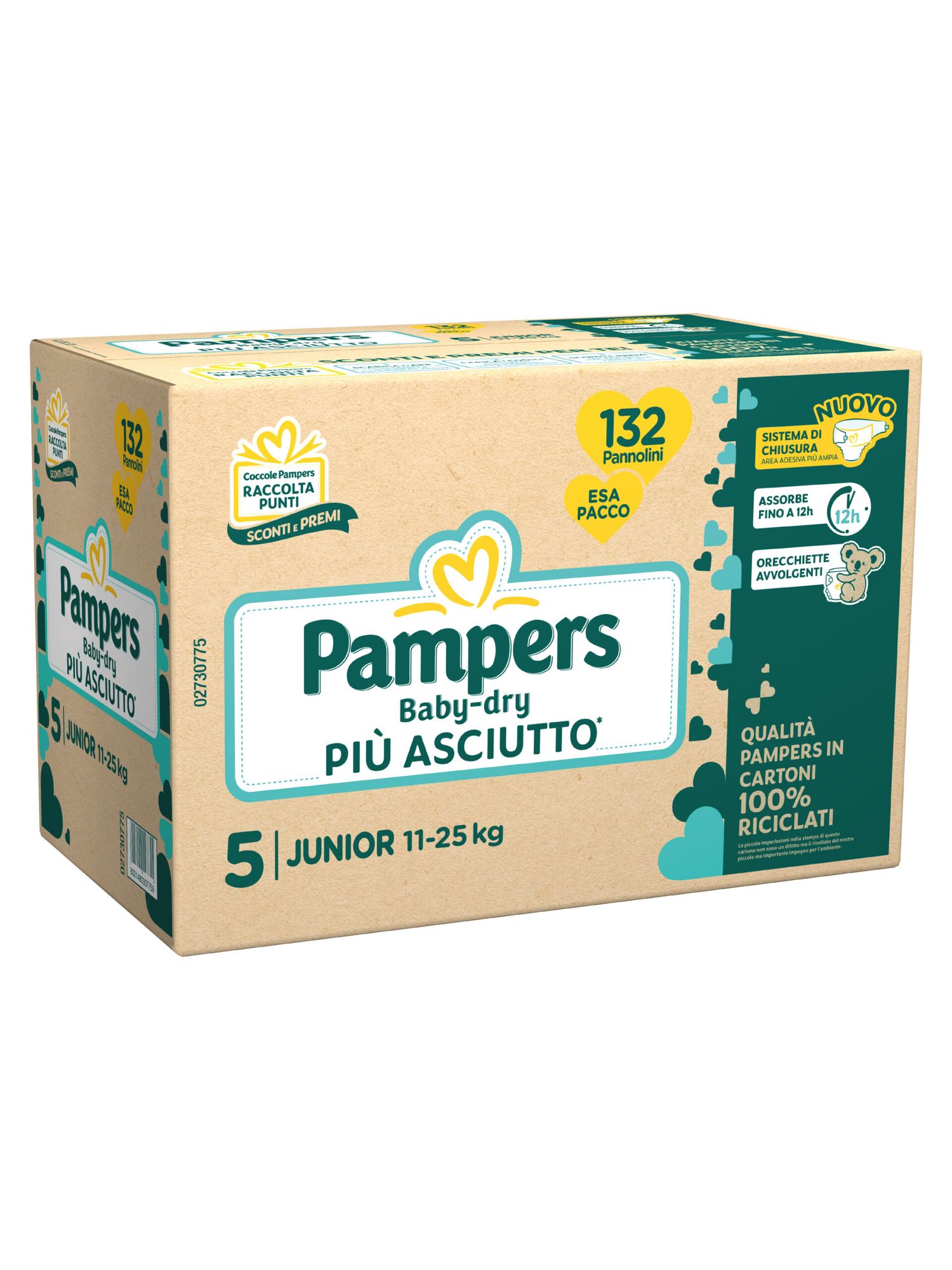Pampers baby-dry esa junior 132 pz - Catalogo Pampers