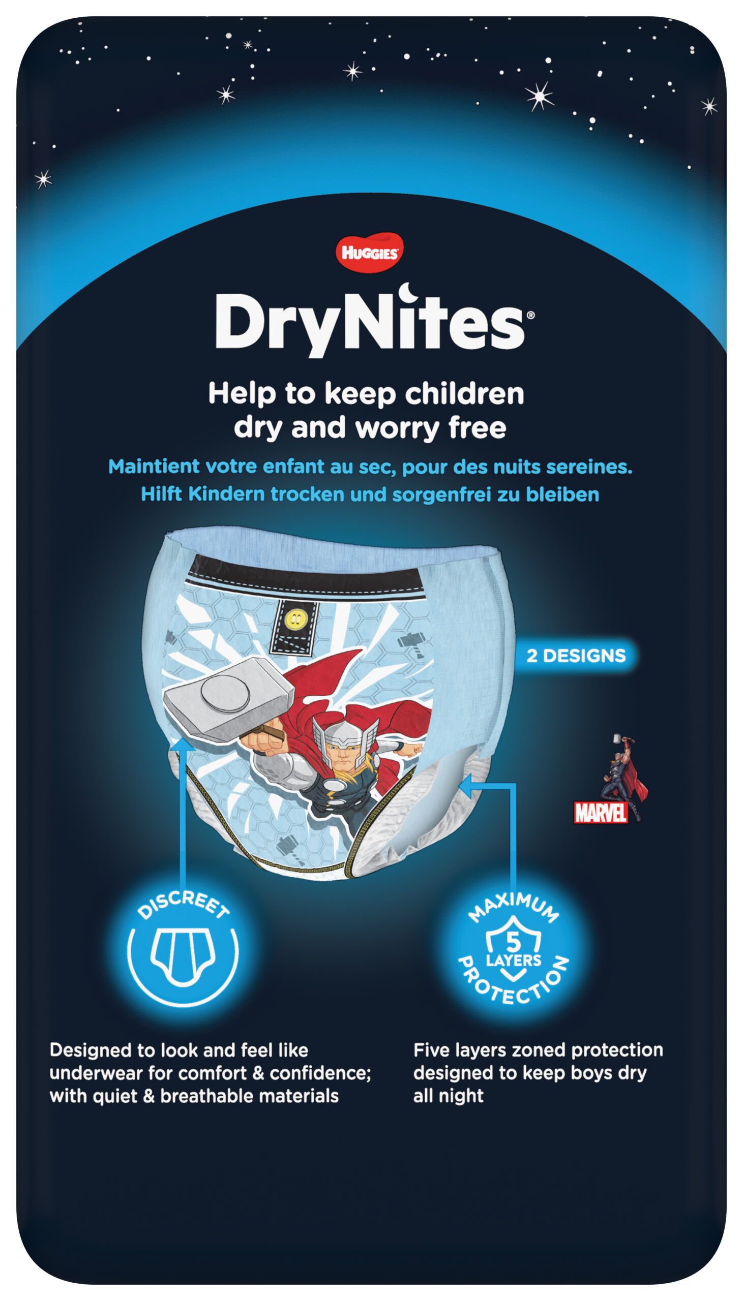 Huggies - drynites pacco singolo boy 4-7 anni (17-30 kg) tg.m - pz.10 - Huggies