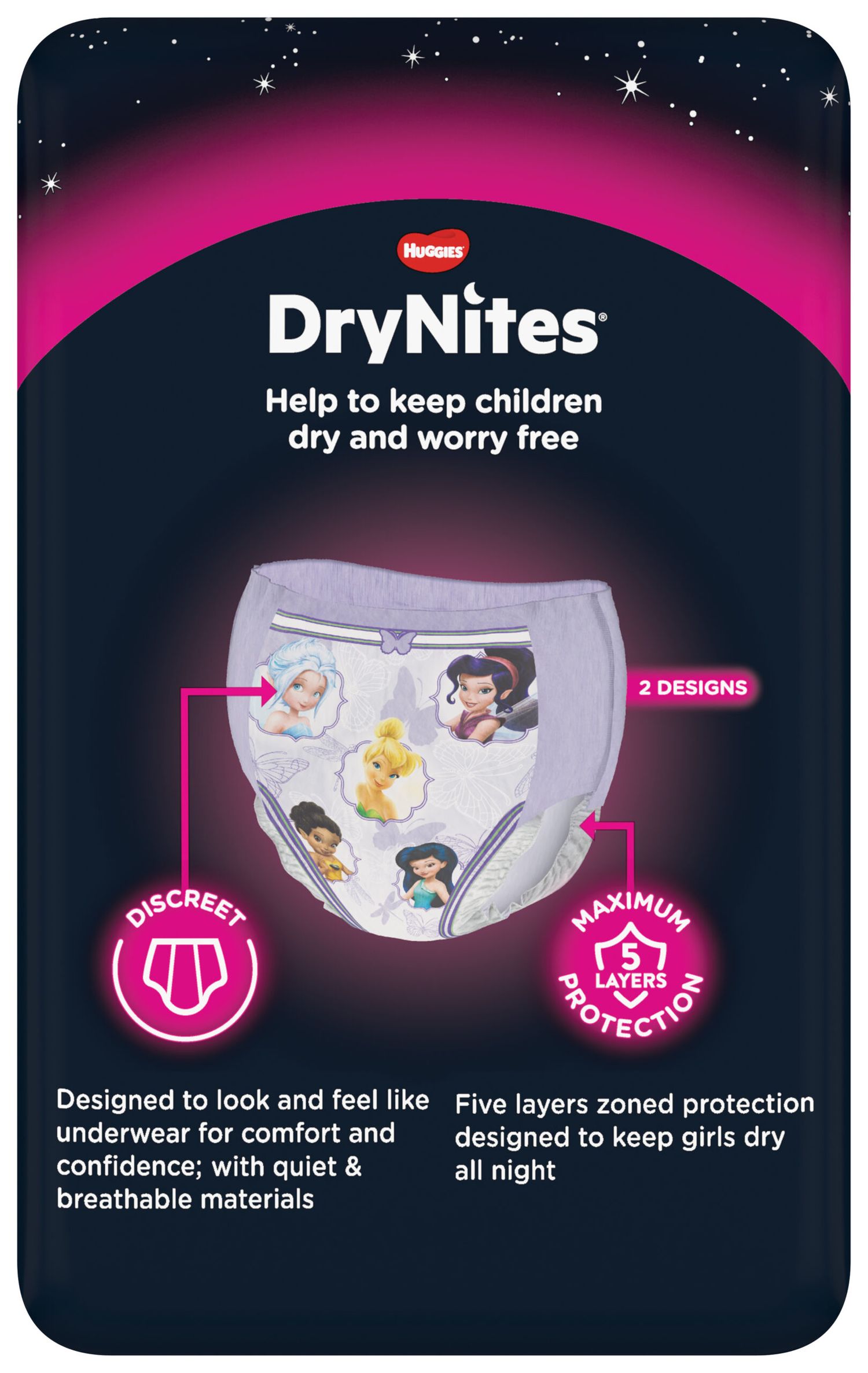 Huggies - drynites pacco singolo girl 3-5 anni (16-23 kg) tg.s - pz.10 - Huggies
