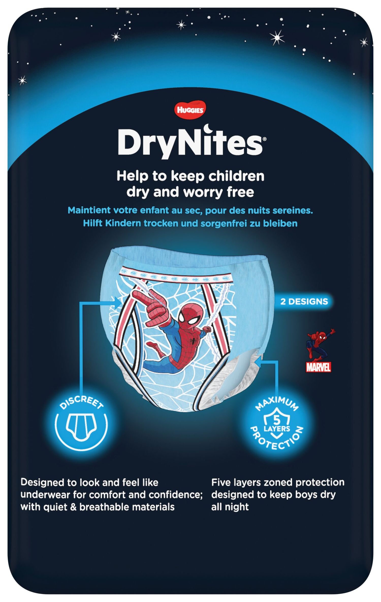 Huggies - drynites pacco singolo boy 3-5 anni (16-23 kg) tg.s - pz.10 - Huggies