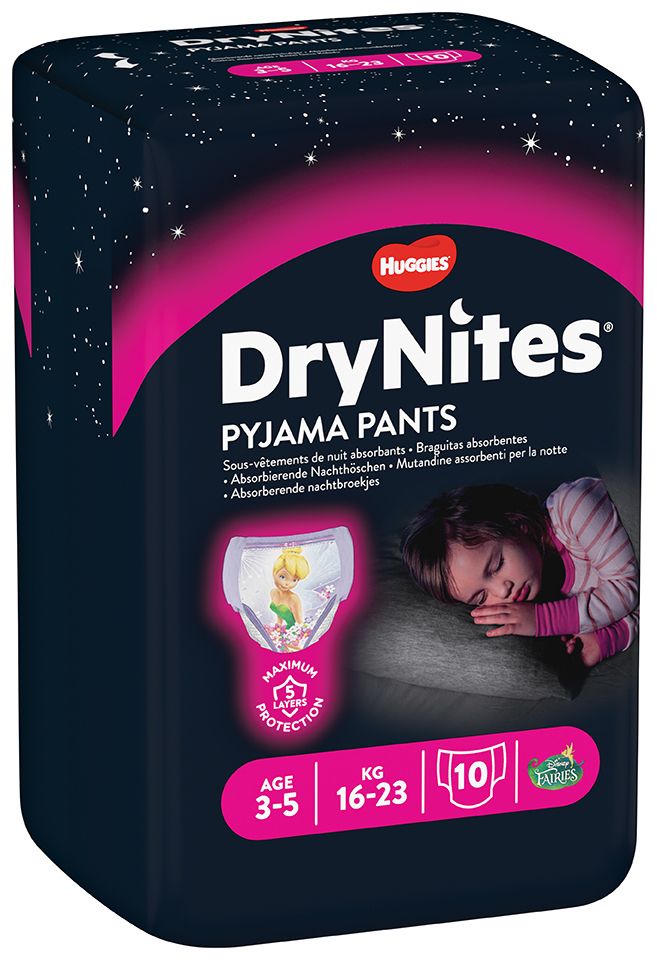 Huggies - drynites pacco singolo girl 3-5 anni (16-23 kg) tg.s - pz.10 - Huggies