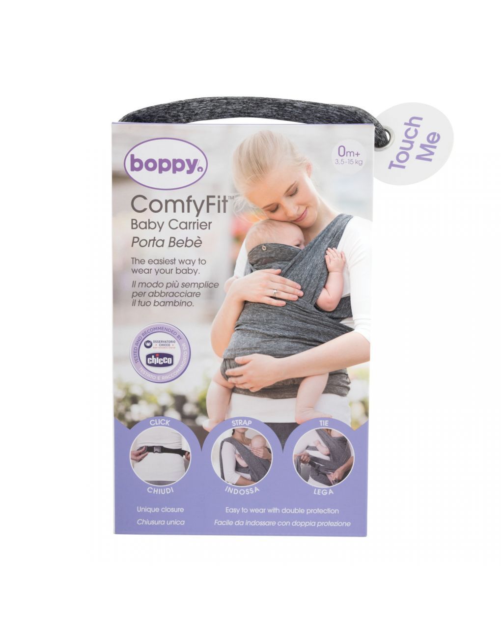 Chicco boppy portabebè comfyfit evolution grigio - Chicco