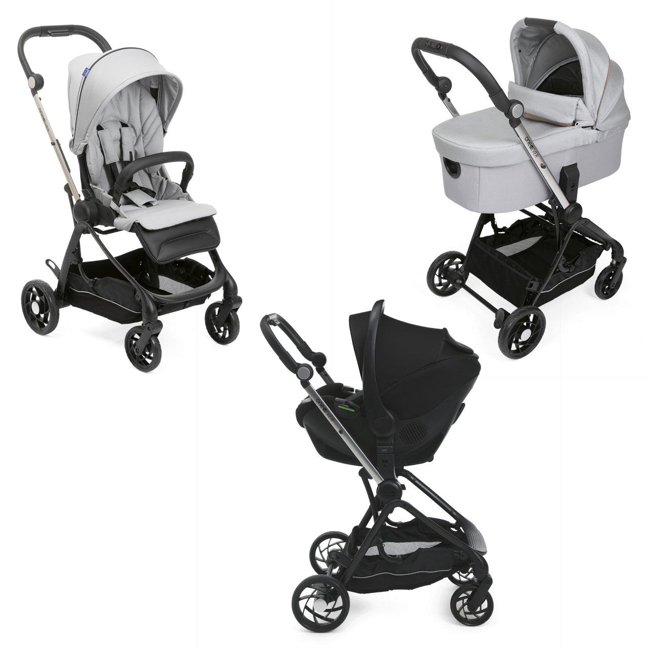 Chicco trio one4ever light con  kory essential silverleaf - Chicco