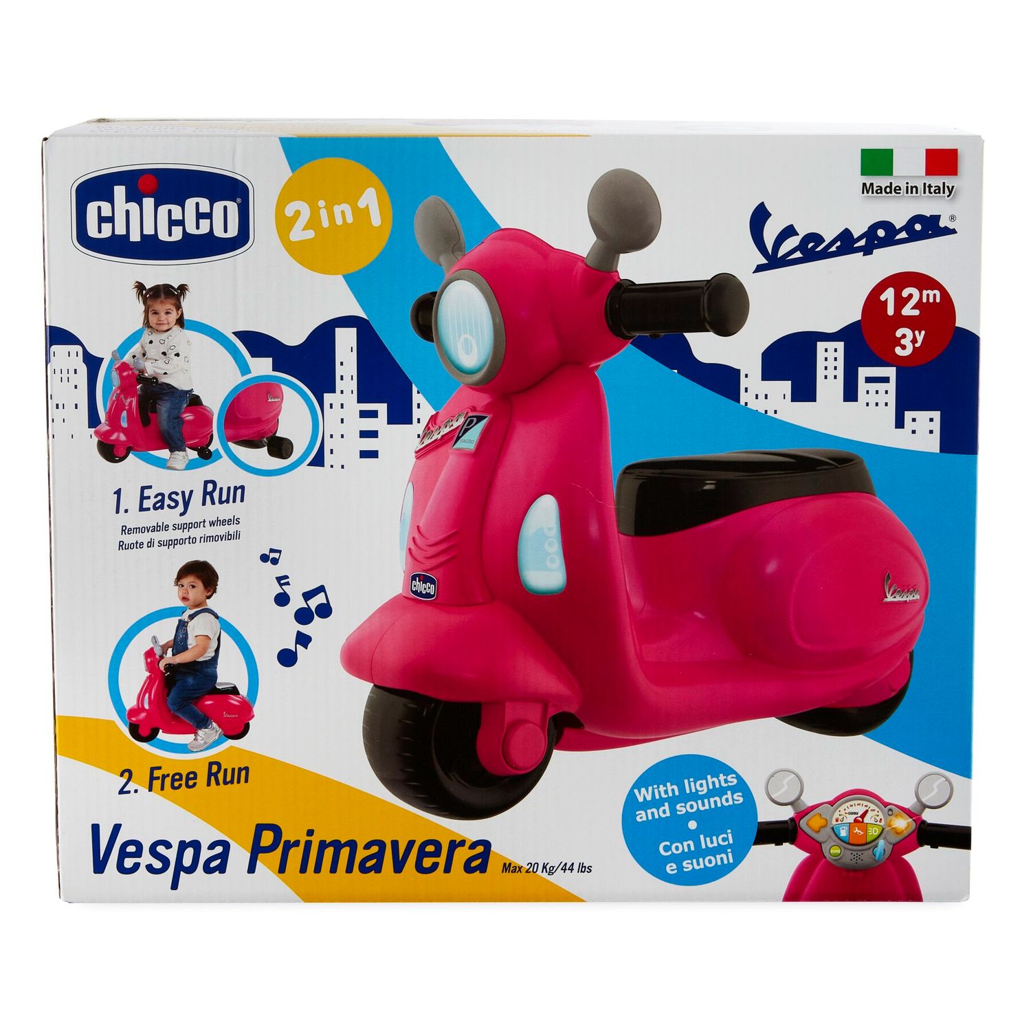 Cavalcabile vespa primavera rosa - avventura rosa su ruote - Chicco