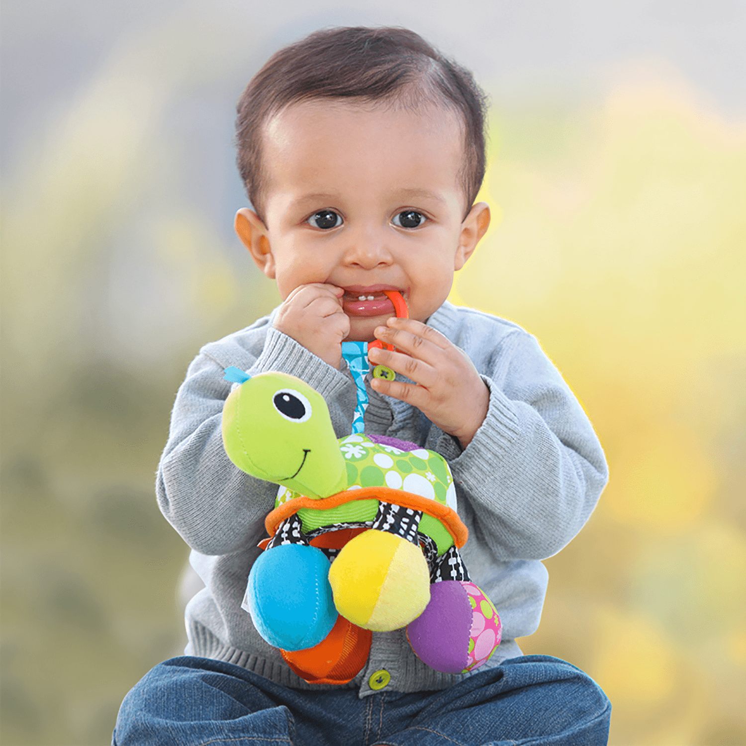 Accessorio palestrina - tartaruga verde - esplorazione sensoriale - Blue Box Infantino