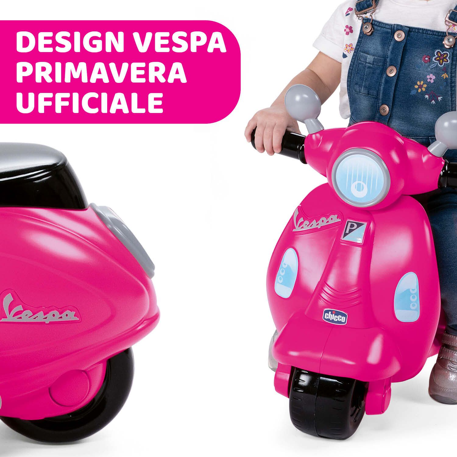 Cavalcabile vespa primavera rosa - avventura rosa su ruote - Chicco