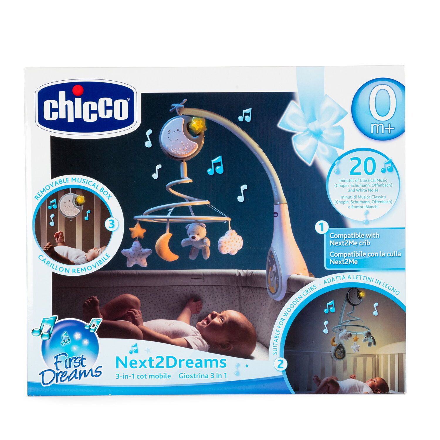 Chicco next2dreams giostrina azzurro - sogni colorati - Chicco