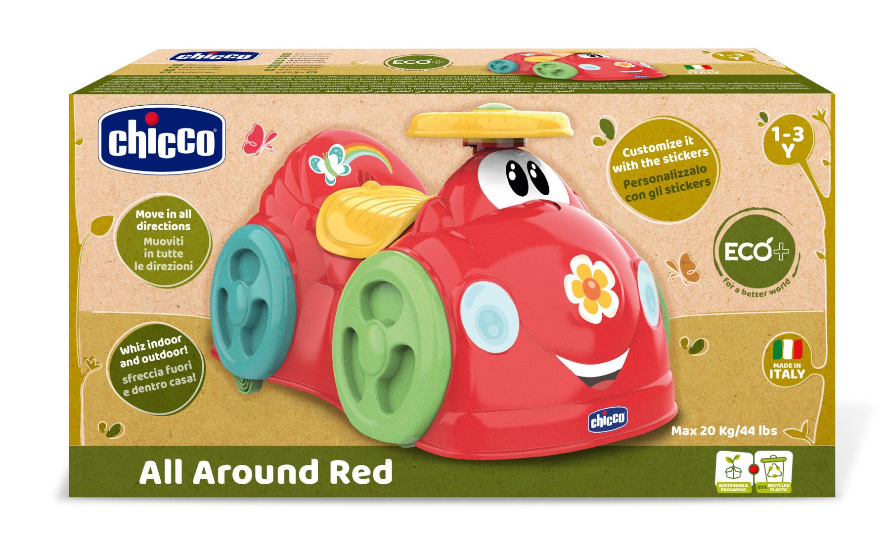 All around rosso eco+ - divertimento ecosostenibile - Chicco
