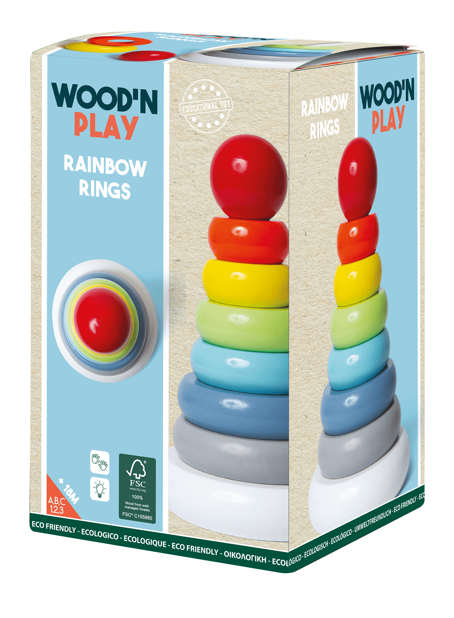 Torre arcobaleno - giochi colorati e empatia - Wood 'n' play