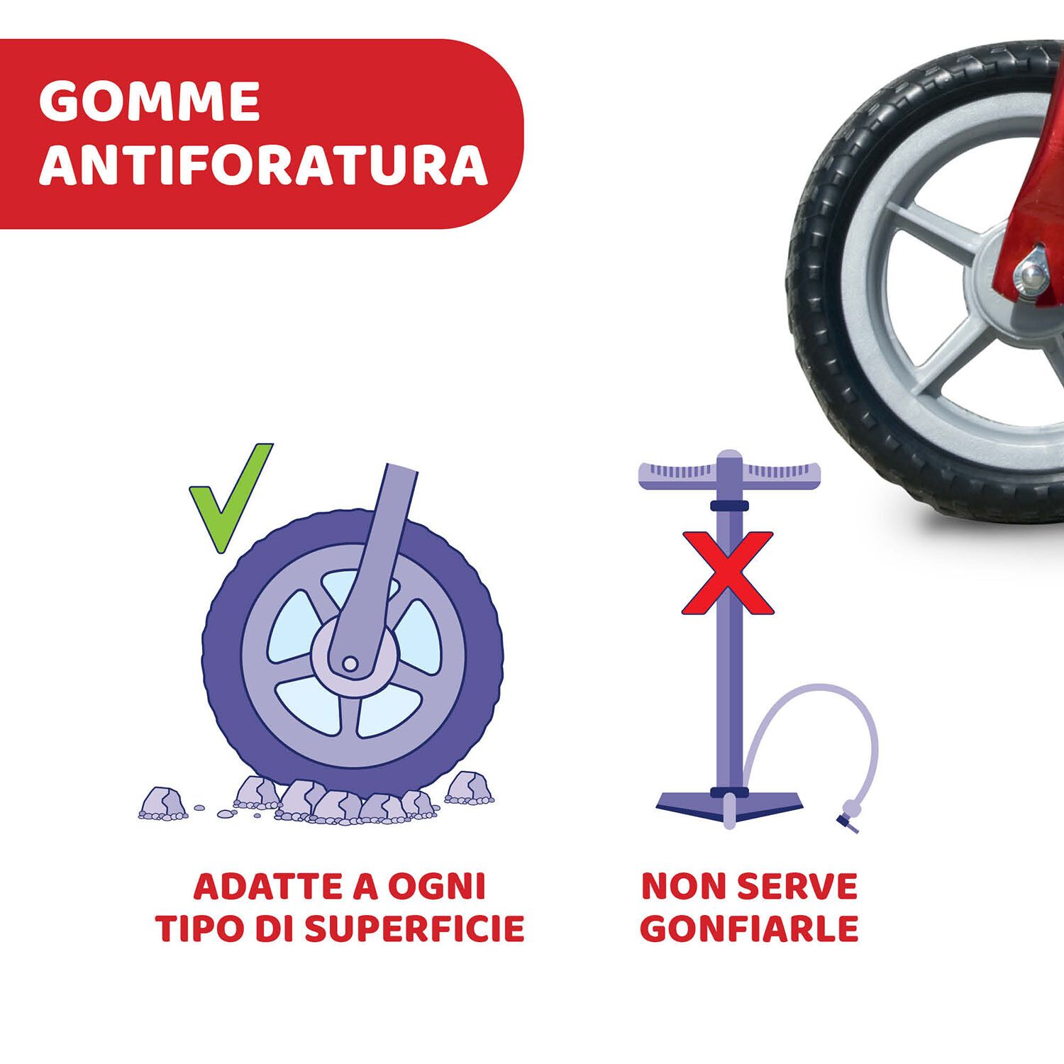 Prima bicicletta red bullet - corsa e crescita per bambini - Chicco