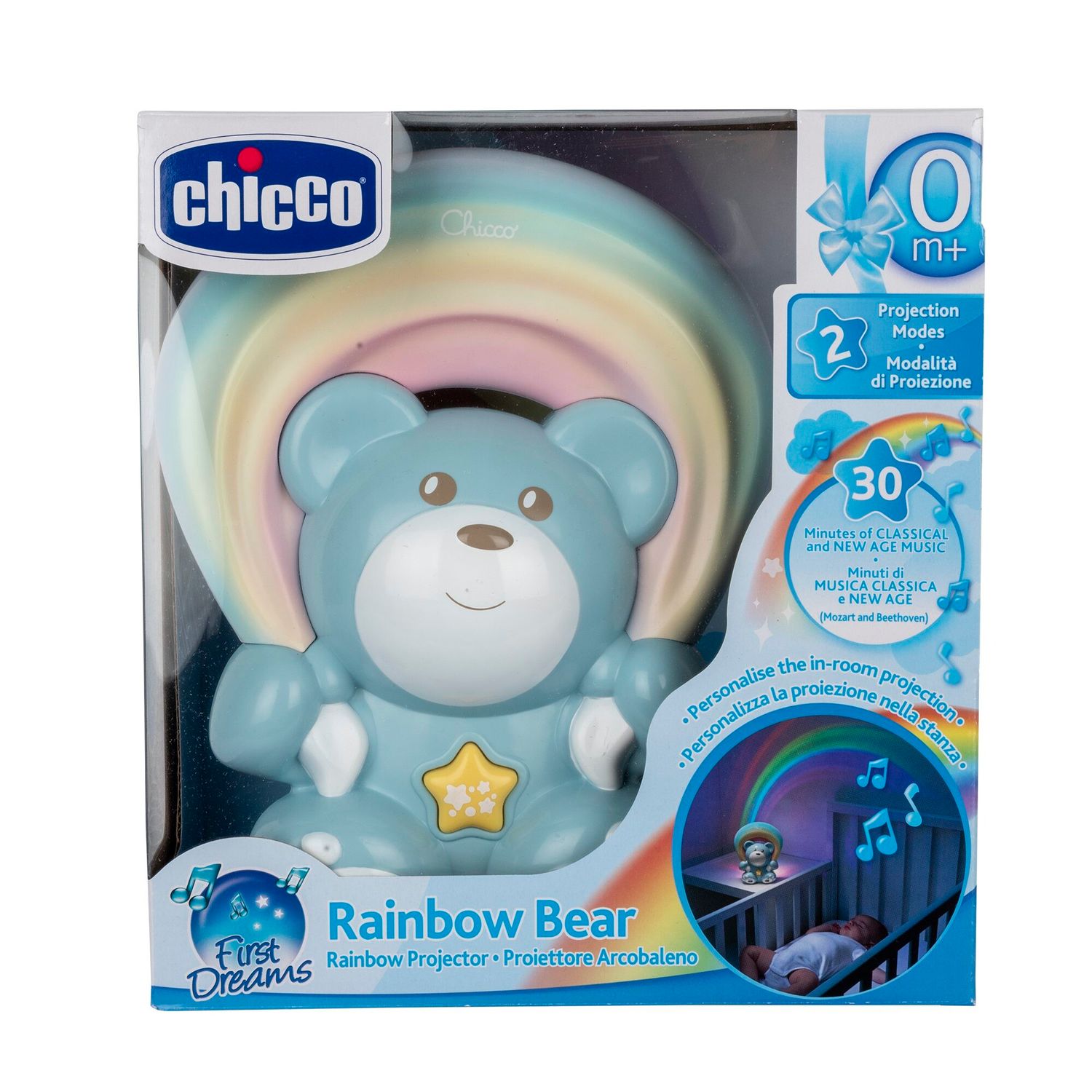 Orsetto arcobaleno azzurro - abbracci di gioia - Chicco