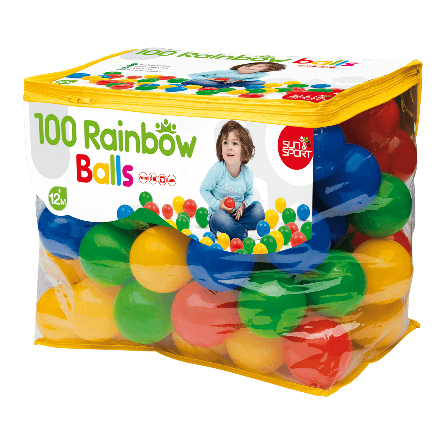 Sacca 100 palline - gioco di conteggio e colori - Sun&amp;Sport