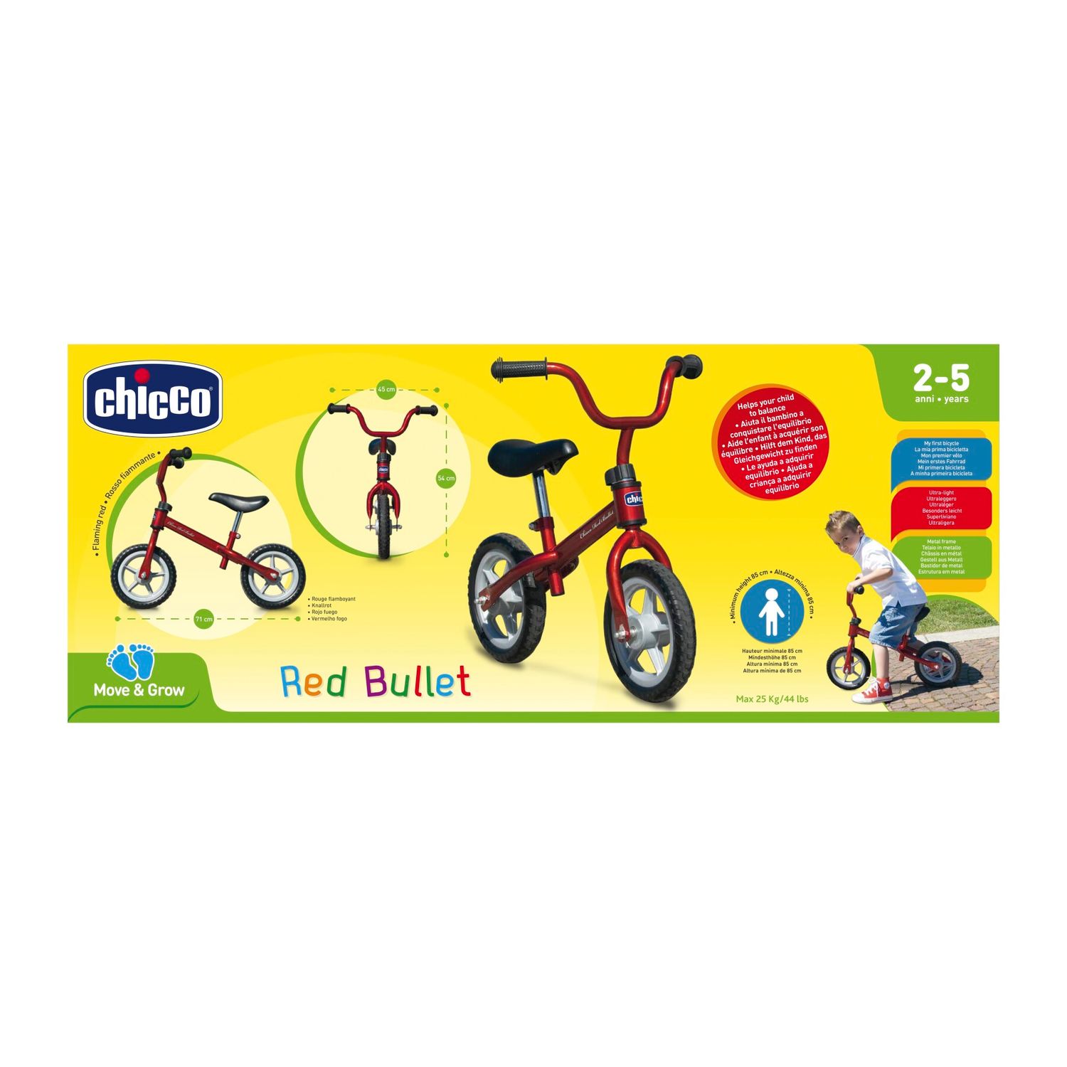Prima bicicletta red bullet - corsa e crescita per bambini - Chicco