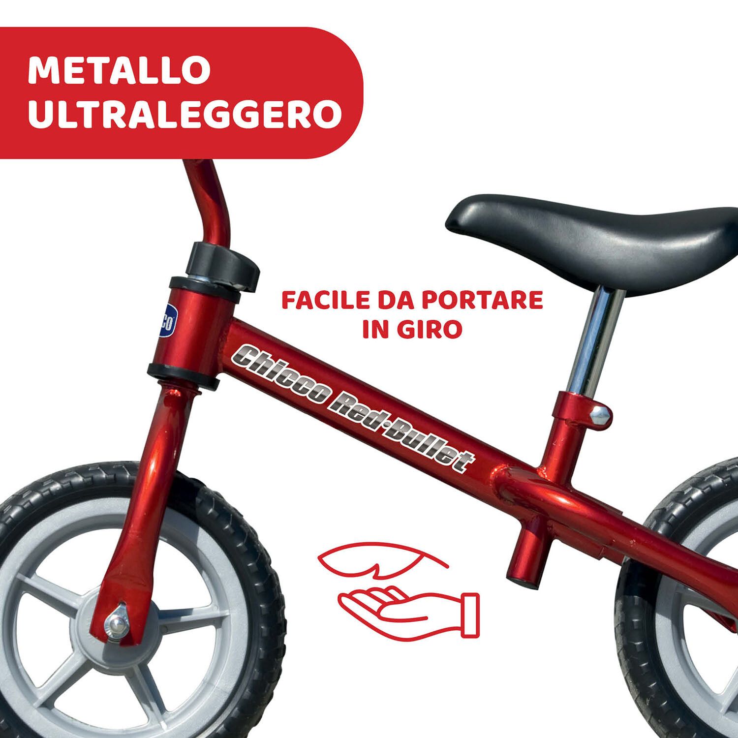 Prima bicicletta red bullet - corsa e crescita per bambini - Chicco