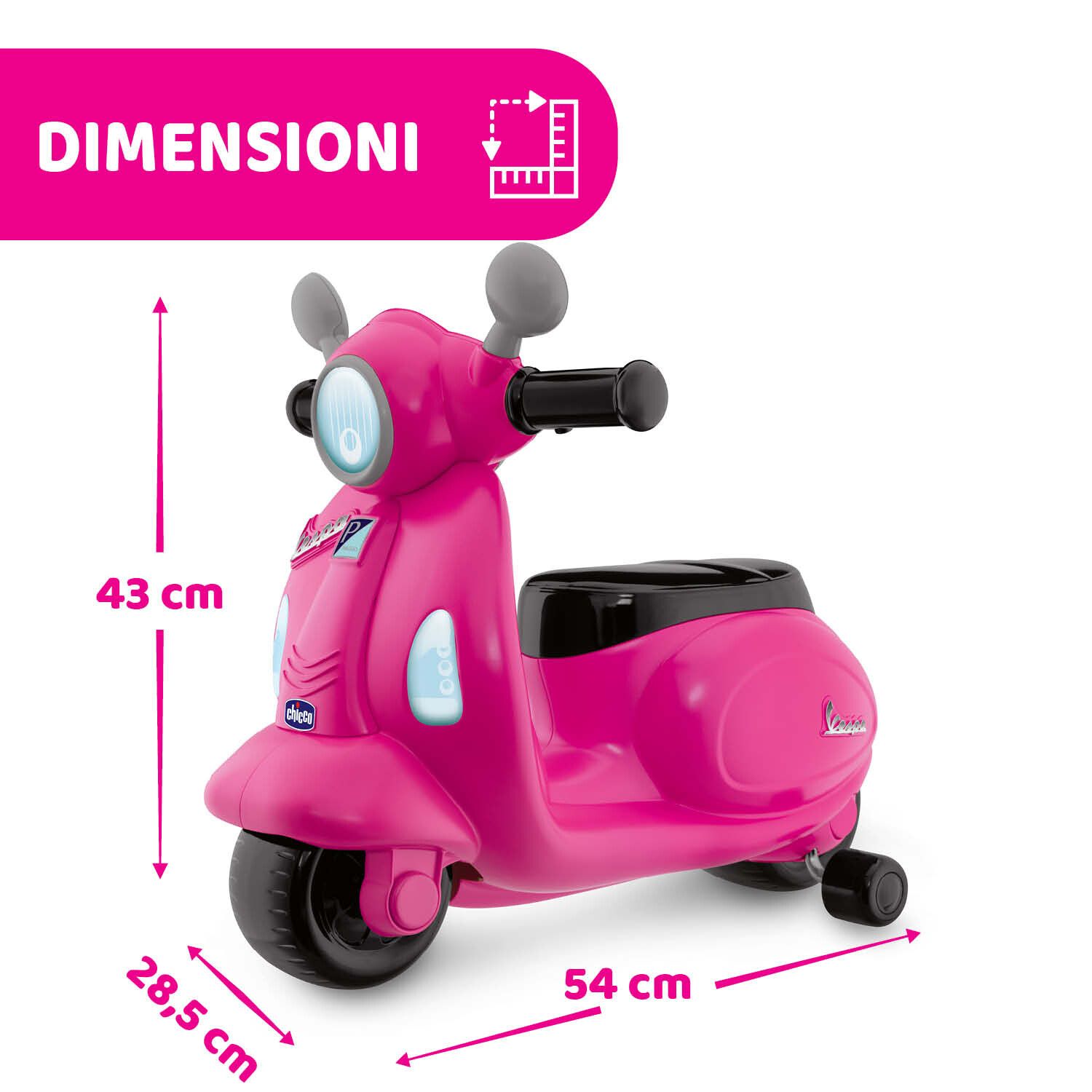 Cavalcabile vespa primavera rosa - avventura rosa su ruote - Chicco