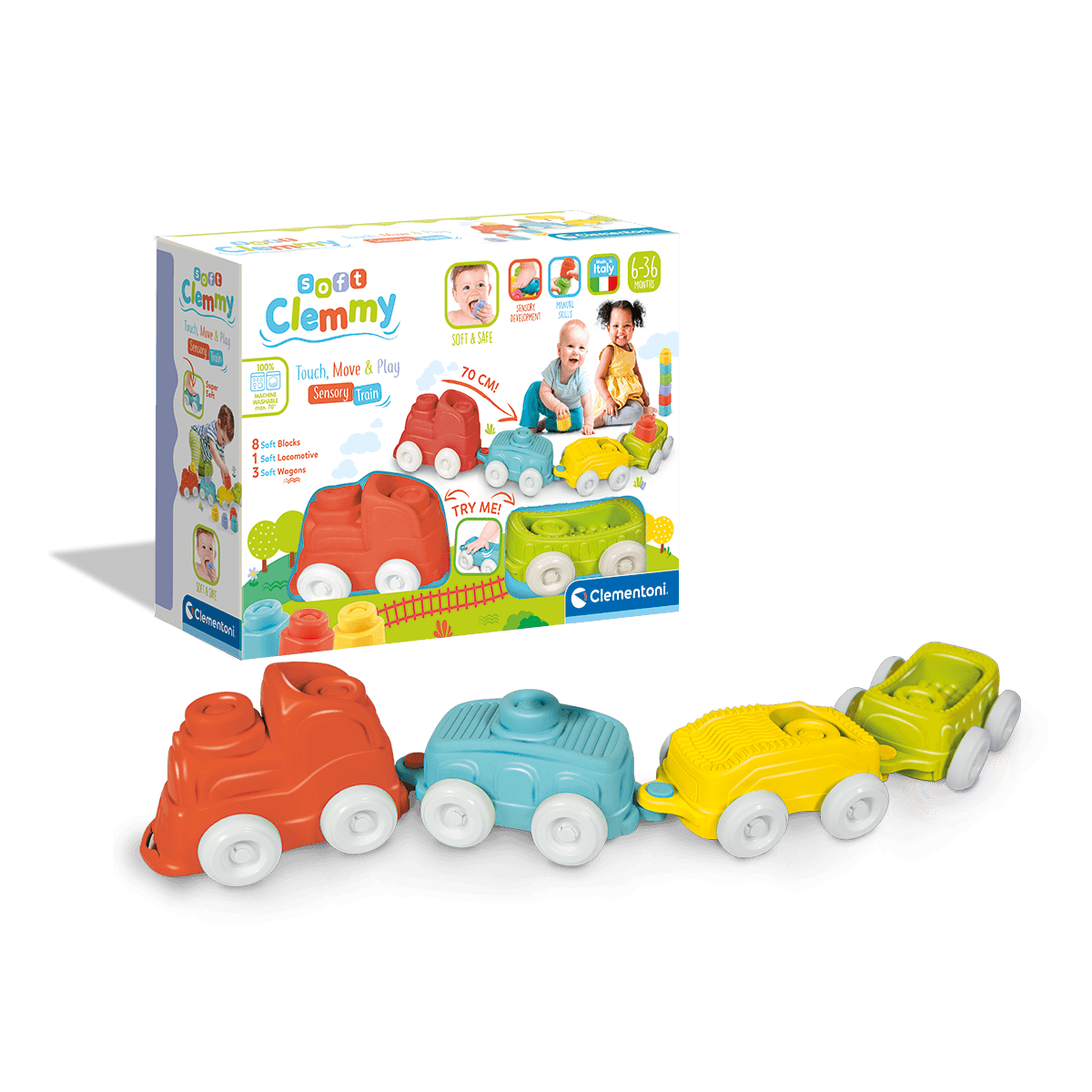 Clemmy trenino sensoriale - costruisci e gioca - Chicco