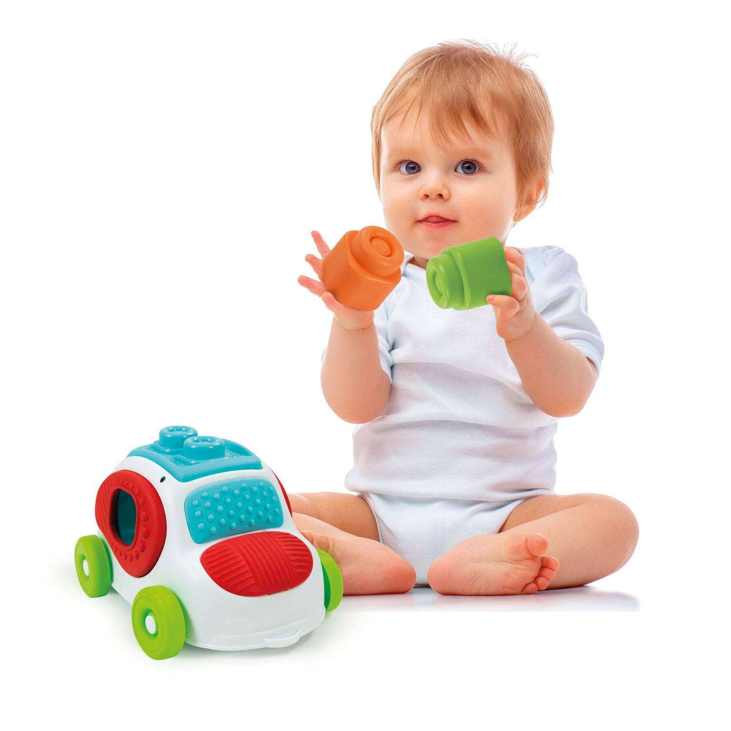 Clementoni - soft clemmy - touch, move & play sensory car - gioco morbido - Baby Clementoni