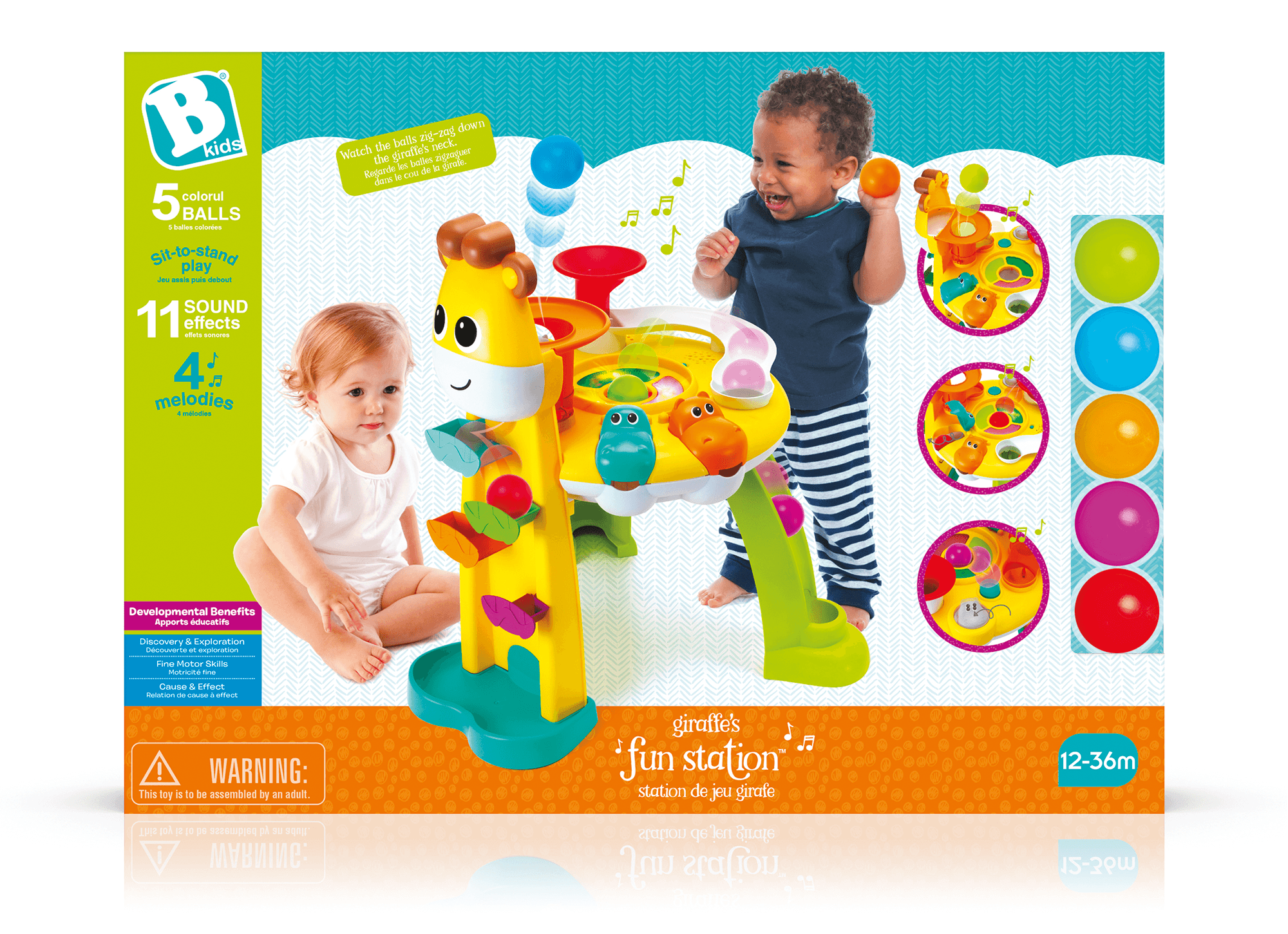 Giraffa centro attività - esplorazione sensoriale per neonati - B-Kids