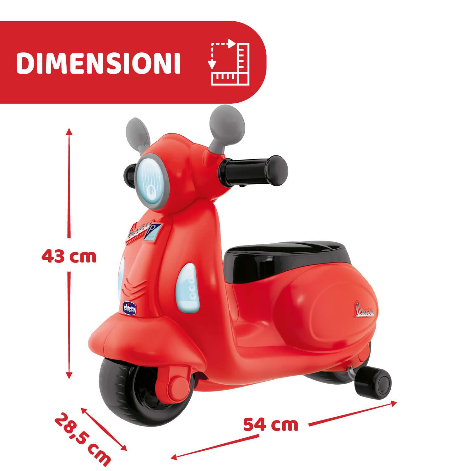 Cavalcabile vespa primavera rossa - divertimento in movimento - Chicco