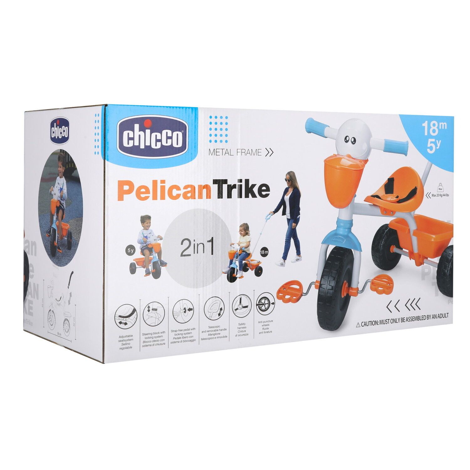 Chicco triciclo pellicano - primi giri su tre ruote - Chicco