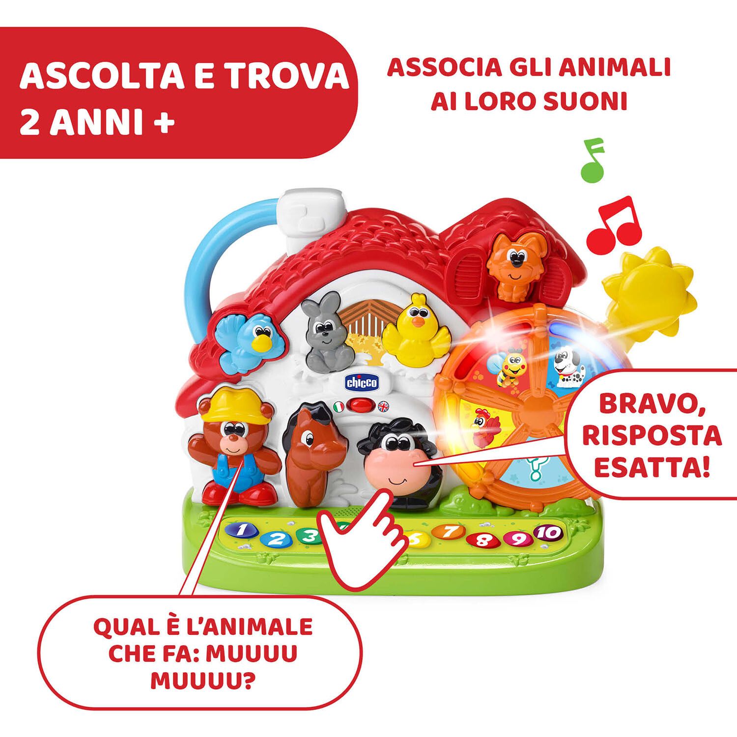 La nuova fattoria parlante - giocattolo educativo per bambini - Chicco