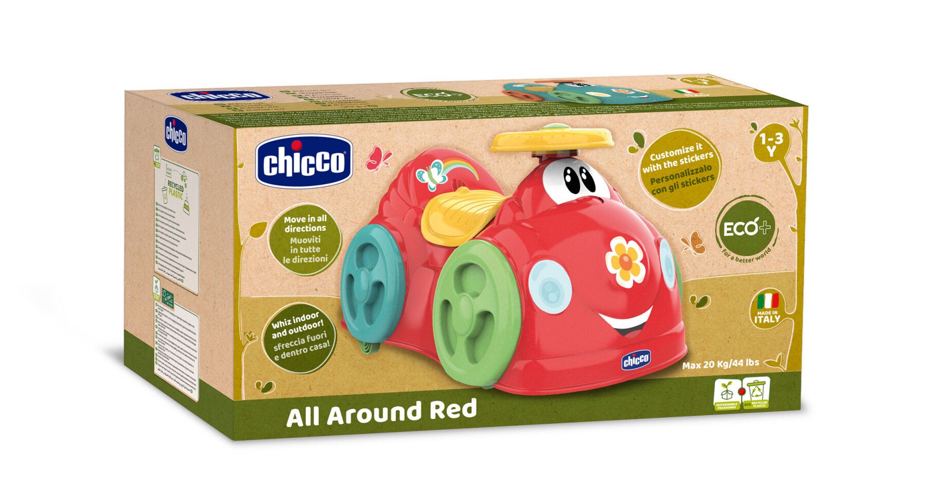 All around rosso eco+ - divertimento ecosostenibile - Chicco