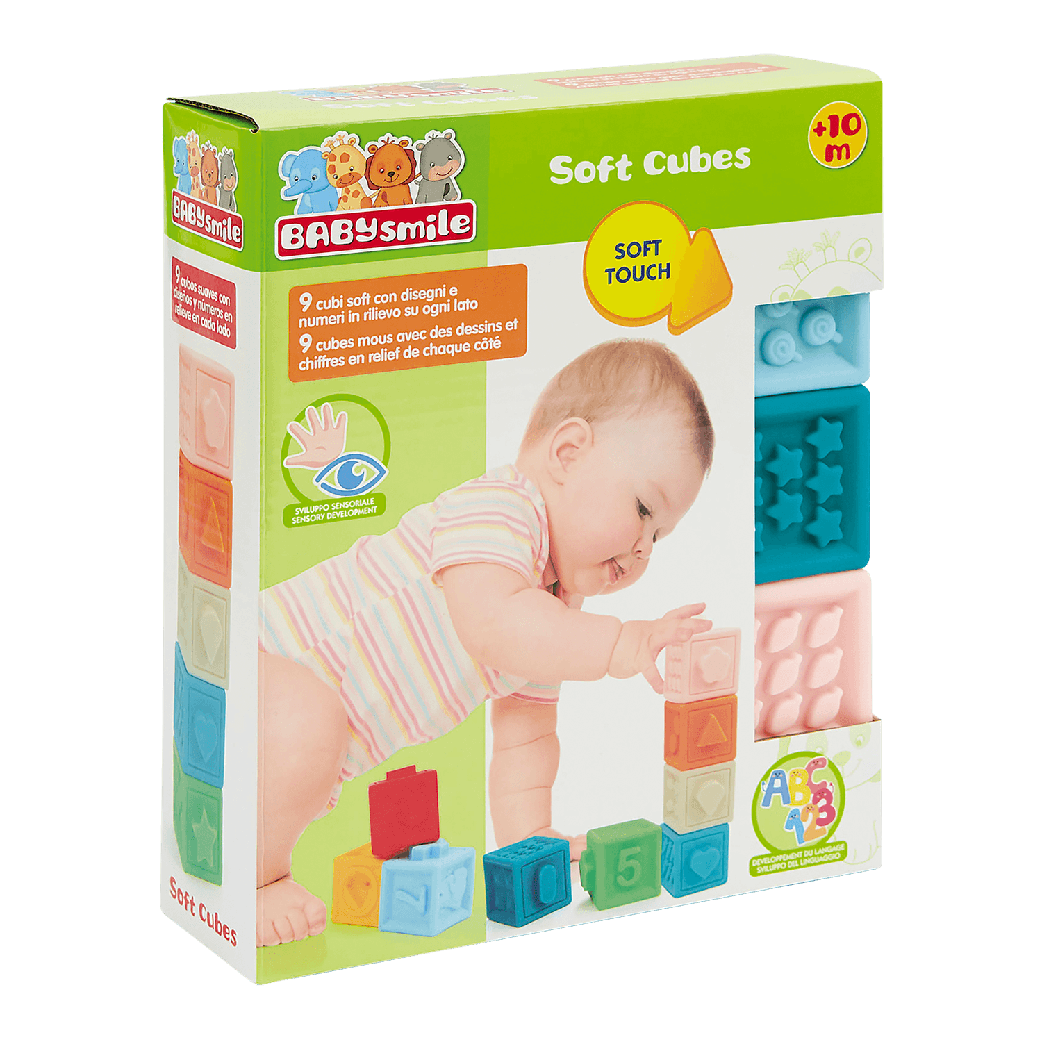 Cubi sensoriali soft - gioco tattile per bambini - Baby Smile