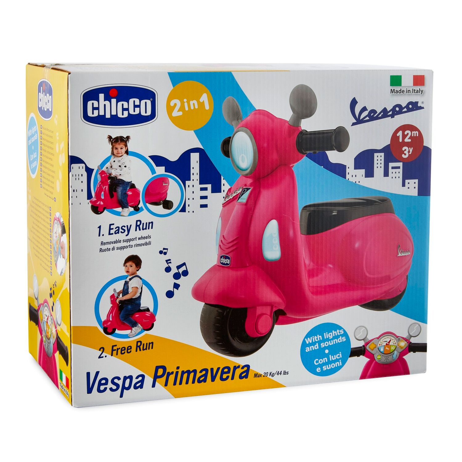 Cavalcabile vespa primavera rosa - avventura rosa su ruote - Chicco