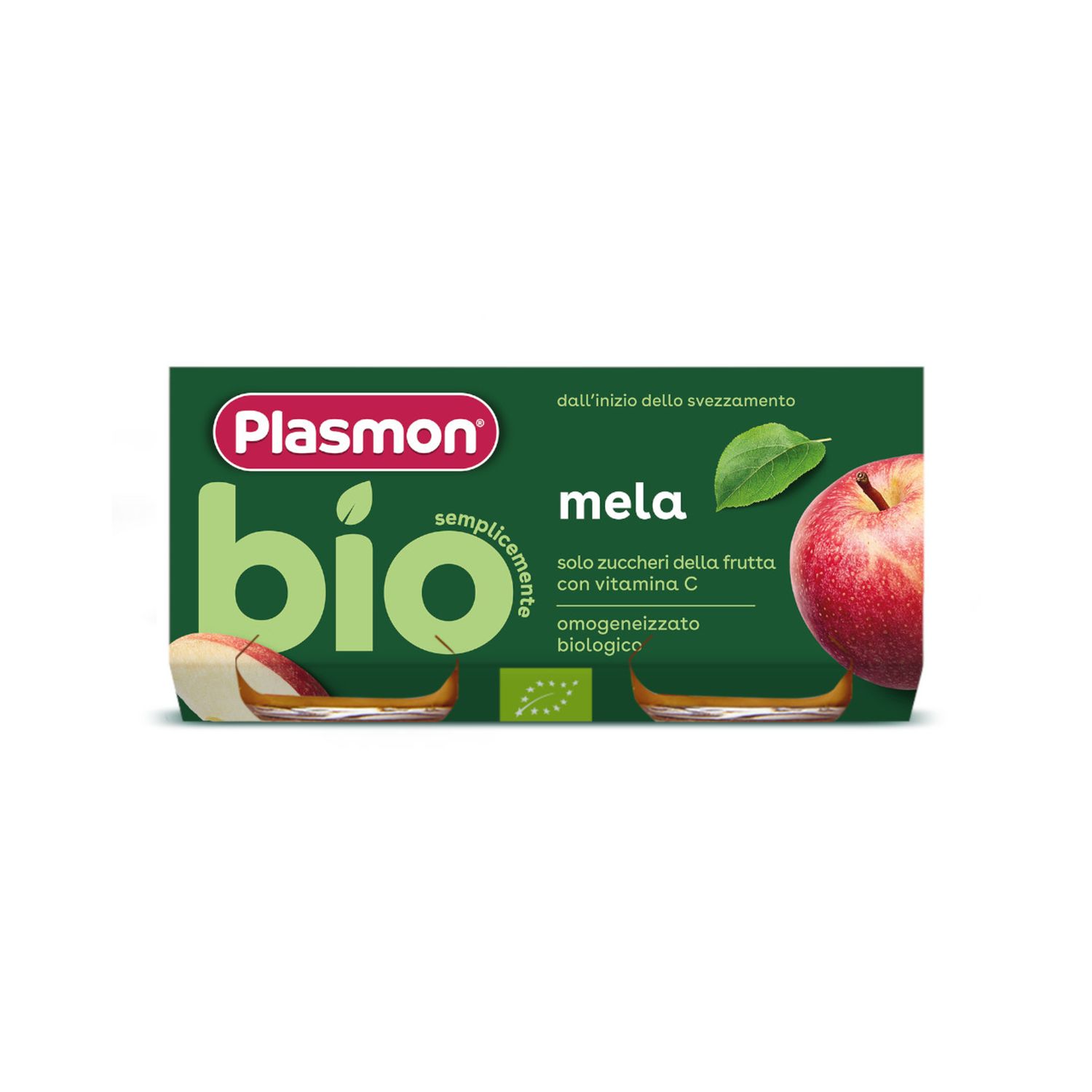 Omogeneizzato di mela bio - 2 x 80 gr - plasmon - Plasmon