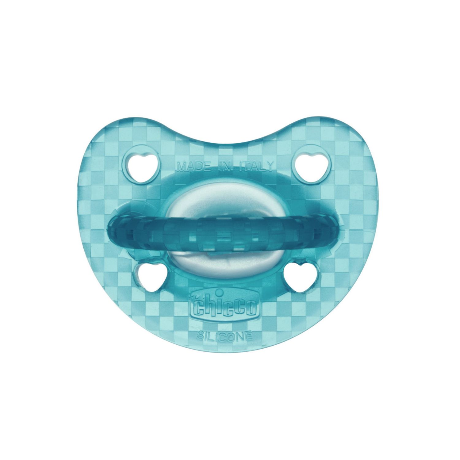 Gommotto silicone luxe 16-36m 2pz azzurro/trasparente - chicco - Chicco