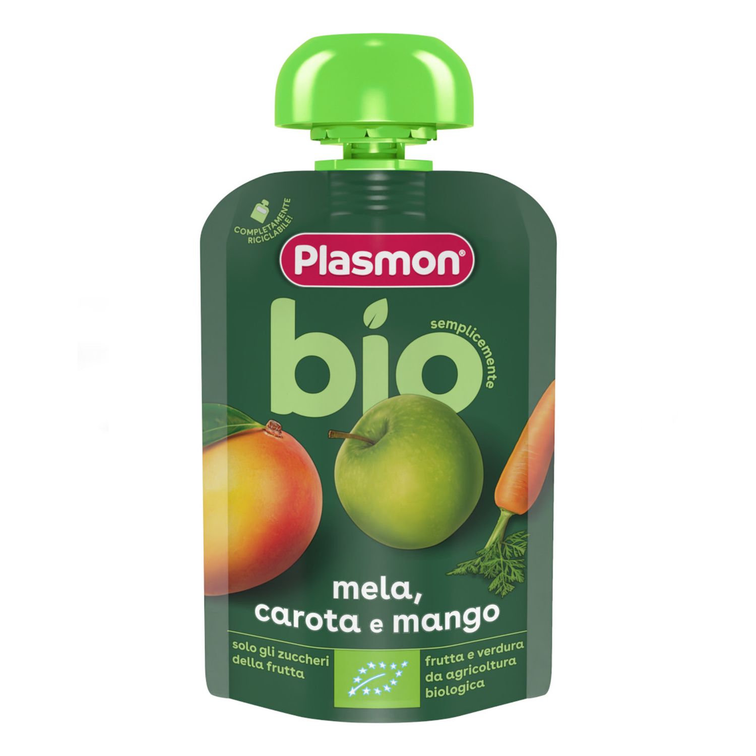 Pouch mela carota e mango bio 100gr - plasmon - Plasmon