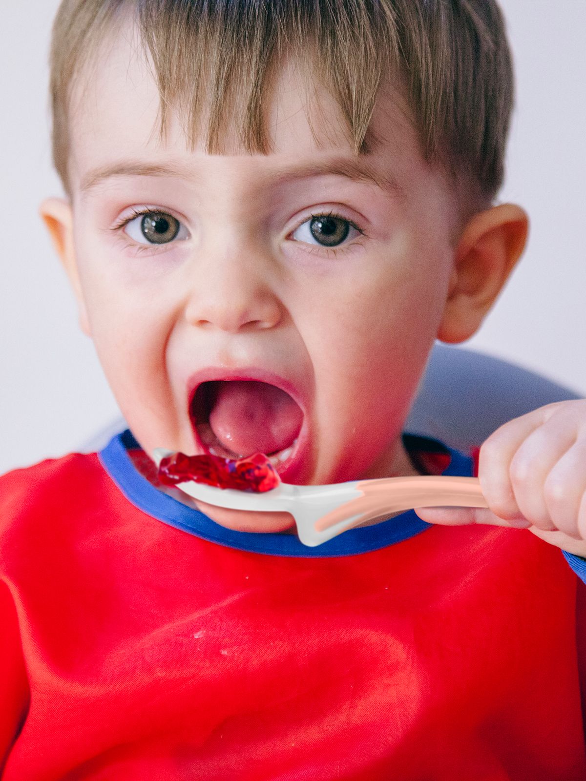 Nuvita set 2 cucchiai in silicone english rose - easyeating 8480 - Nuvita